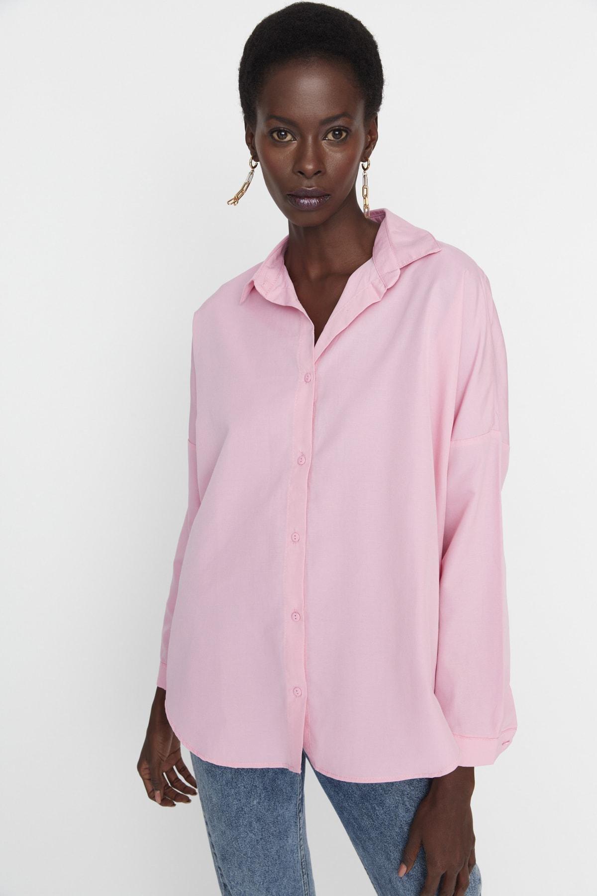 Pink Oversize Shirt, Pink, medium