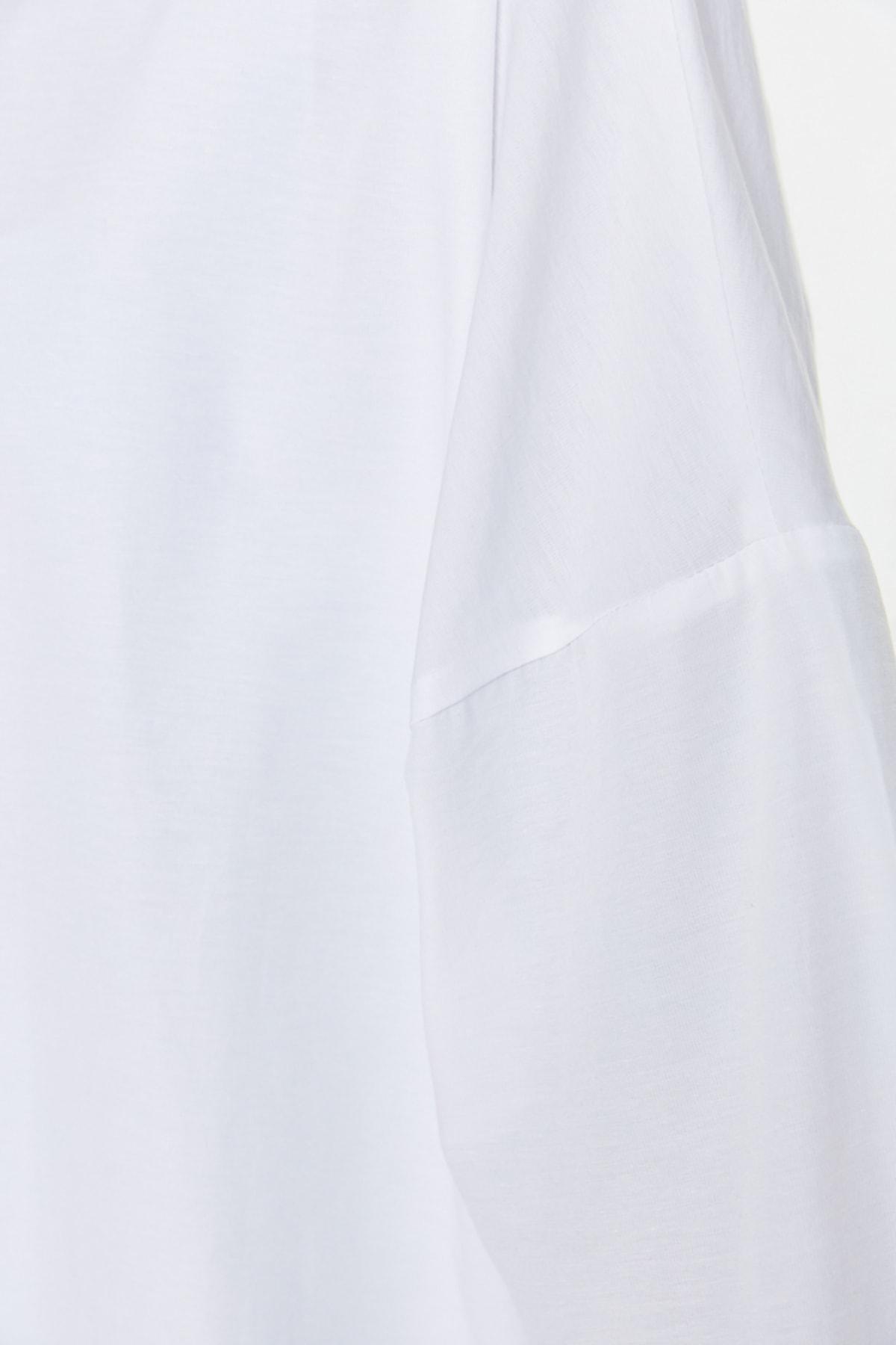 قميص بقصة فضفاضة، بيج, Ecru, large image number 4