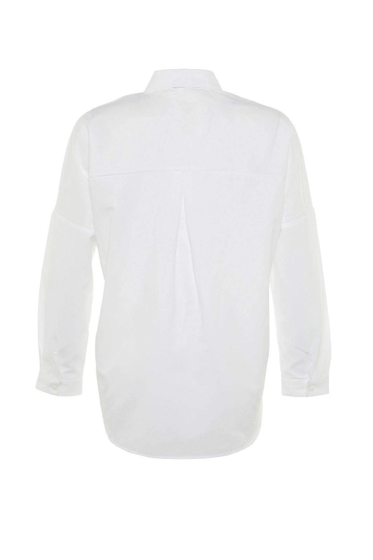 قميص بقصة فضفاضة، بيج, Ecru, large image number 6