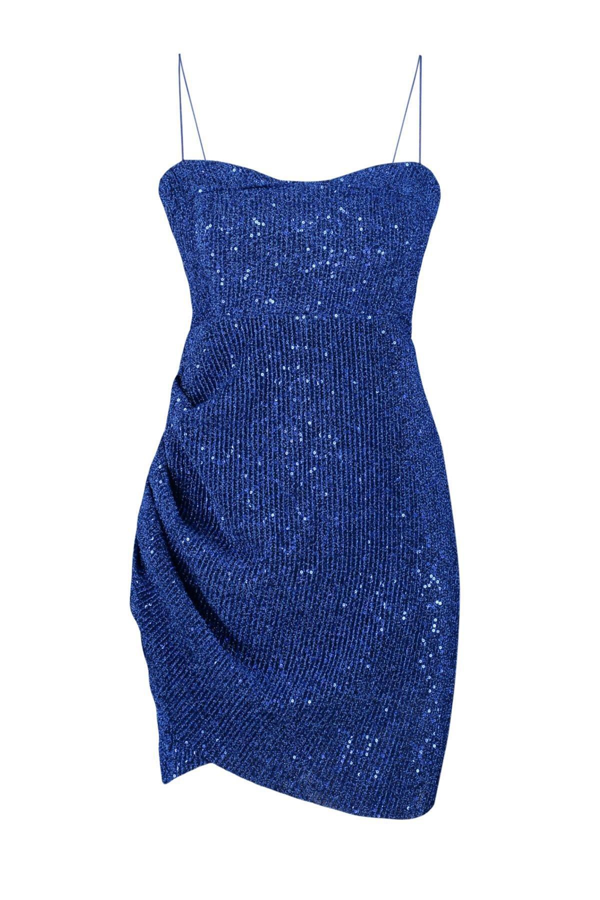Navy Sweetheart Neckline Bodycon Dress, , large image number 14