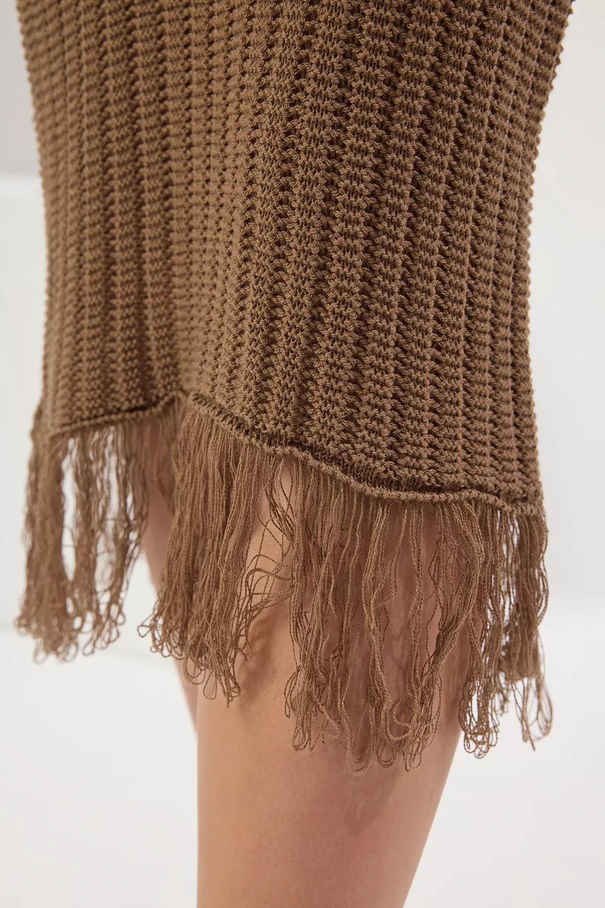 Brown Bodycon Maxi Dress, , large image number 2