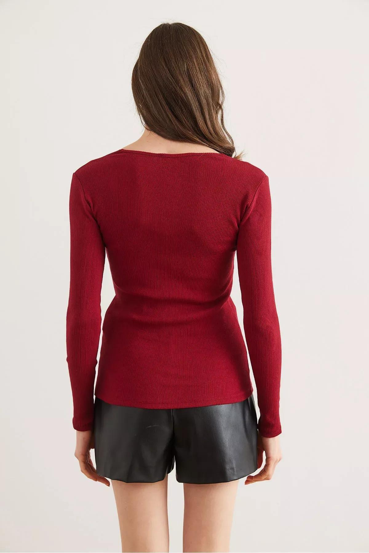 Burgundy Lace Camisole Blouse, Burgundy, large image number 1