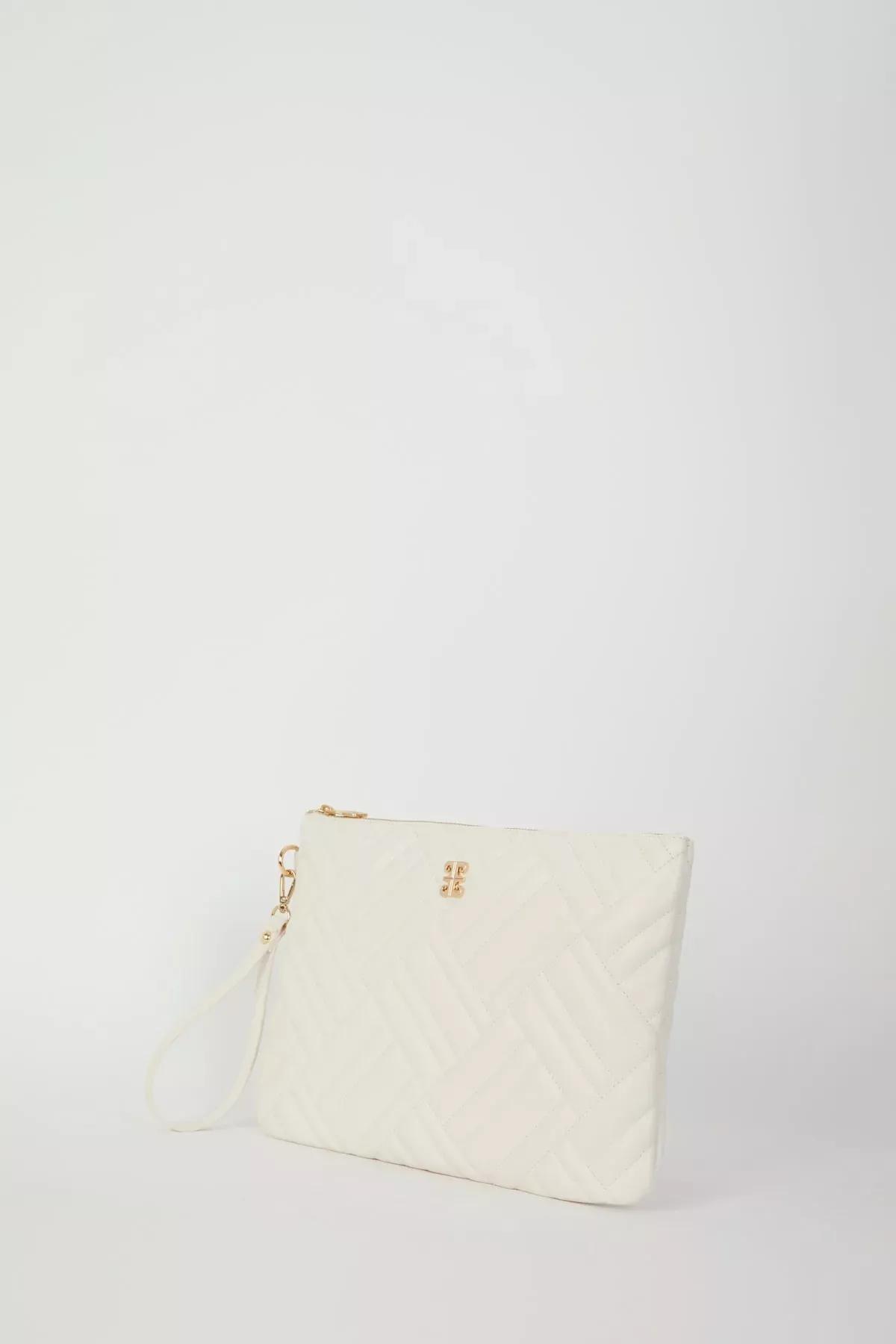 Beige Portfolio Bag, Ecru, large image number 2