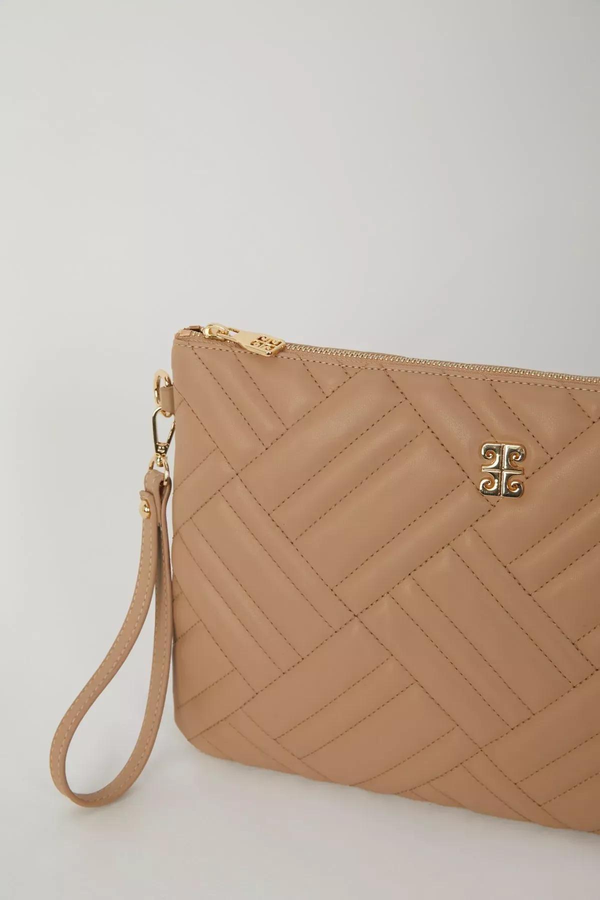 Brown Portfolio Clutch Bag, Soil, large image number 3