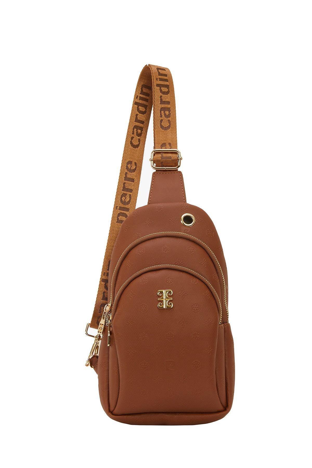 Brown Print Shoulder Bag, C101_6779, large image number 0
