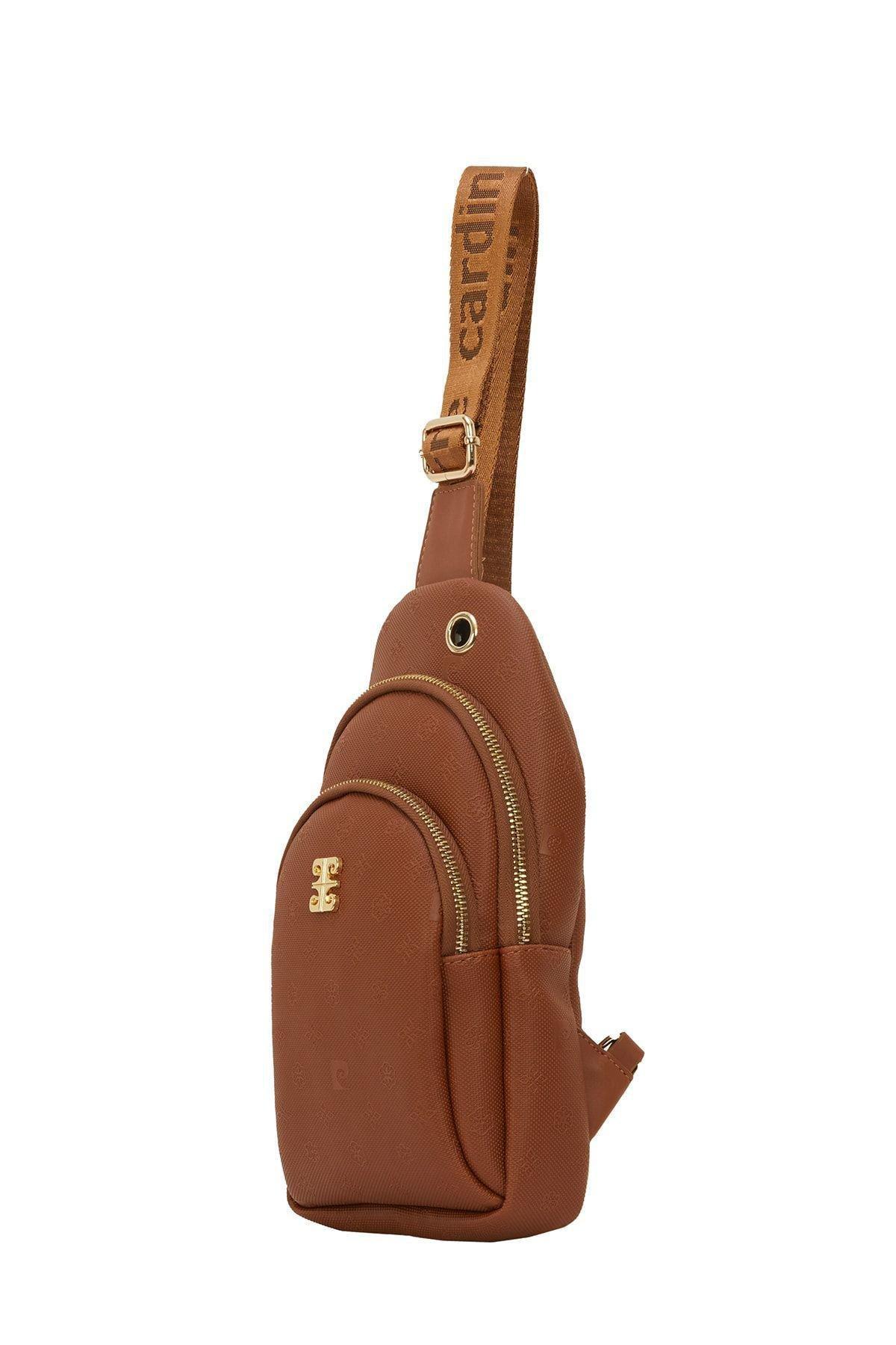 Brown Print Shoulder Bag, C101_6779, large image number 1