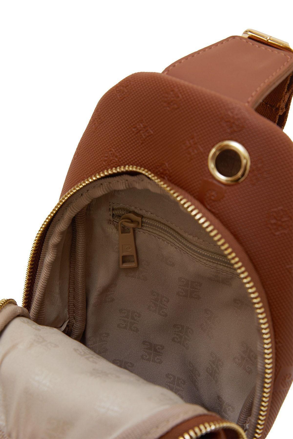 Brown Print Shoulder Bag, C101_6779, large image number 2