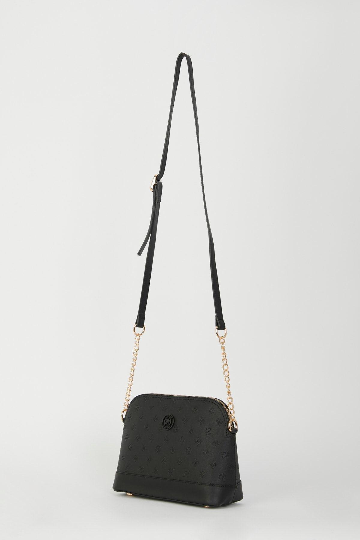 Black Print Shoulder Bag, C101_6784, large image number 2