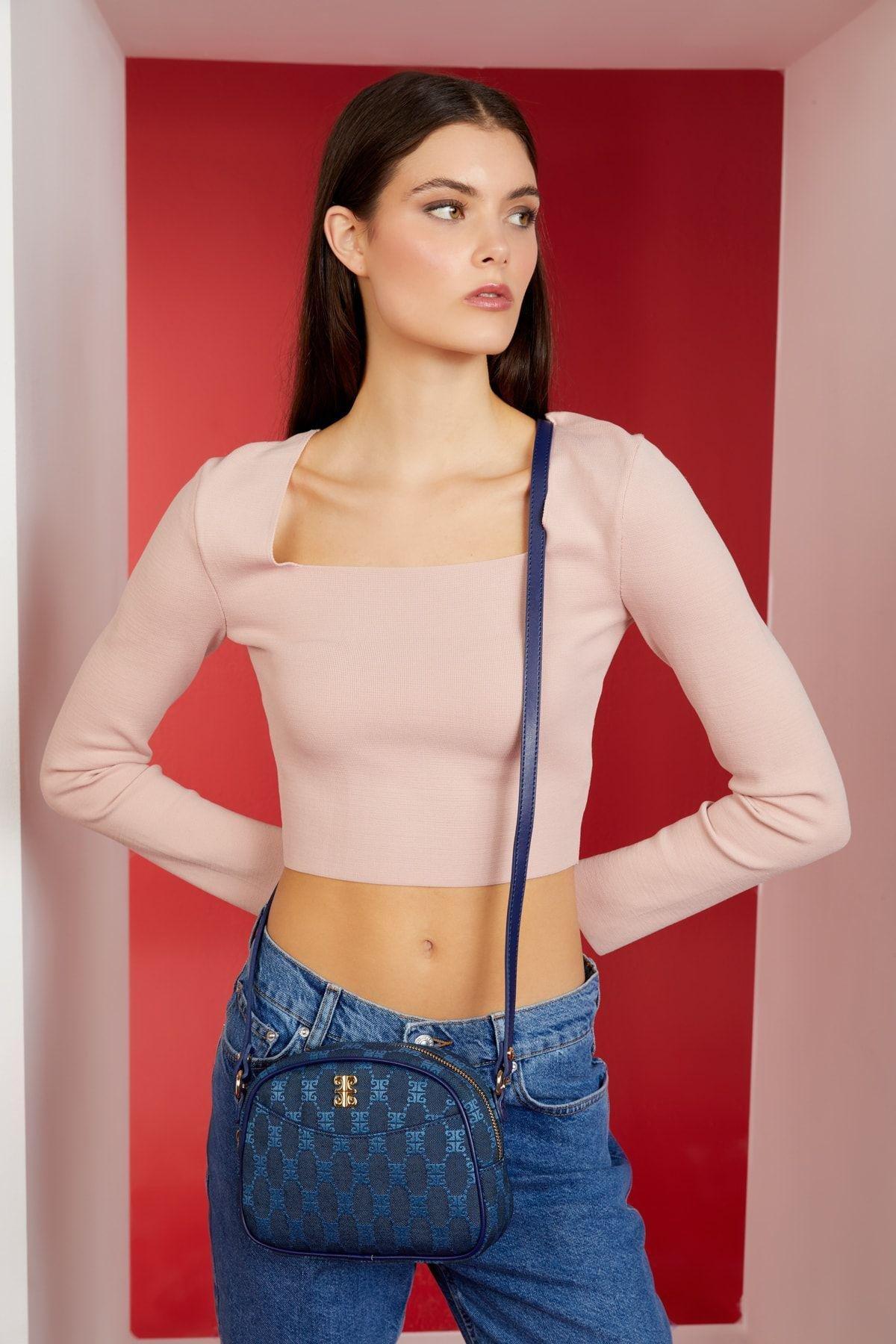 Denim Shoulder Bag, C101_6541, large image number 0