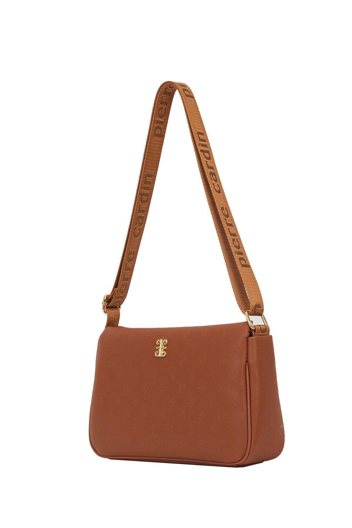 Brown Print Shoulder Bag, C101_6779, large image number 0