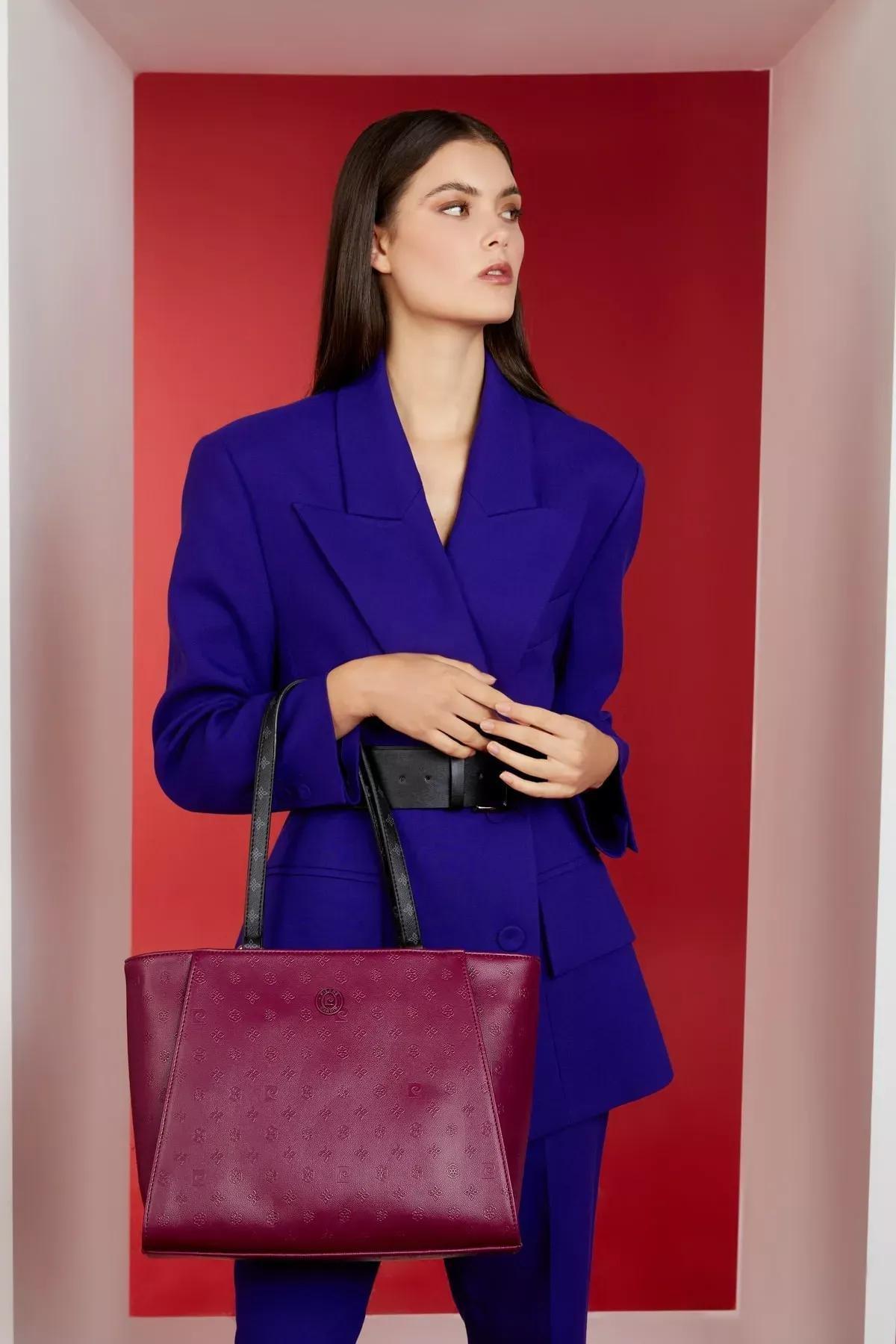 حقيبة كتف مزينة بطبعة، أحمر, C101_6780, large image number 0