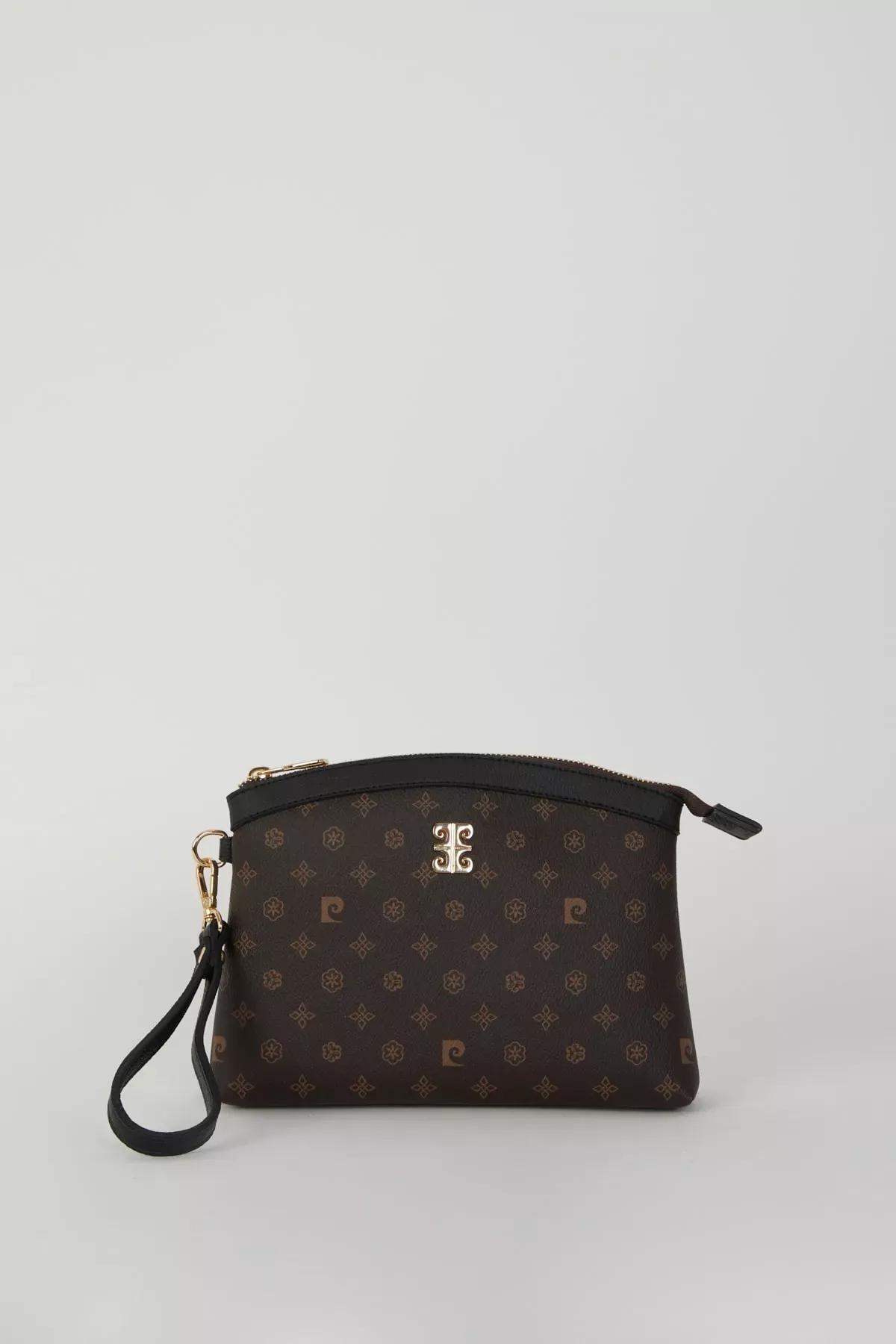 Brown Black Monogram Clutch Bag, C101_6508, large image number 1