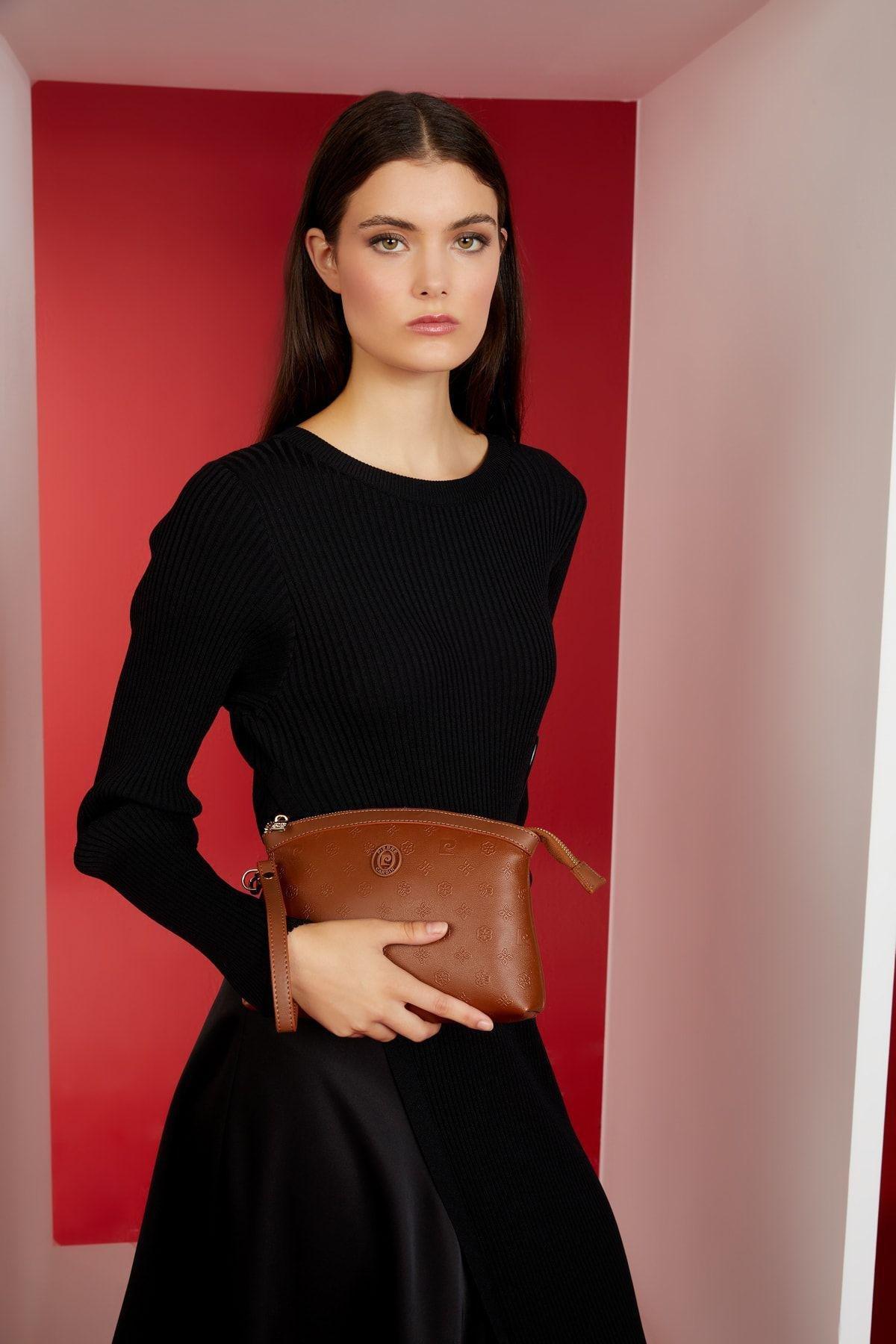 Brown Print Clutch Bag, C101_6702, large image number 0