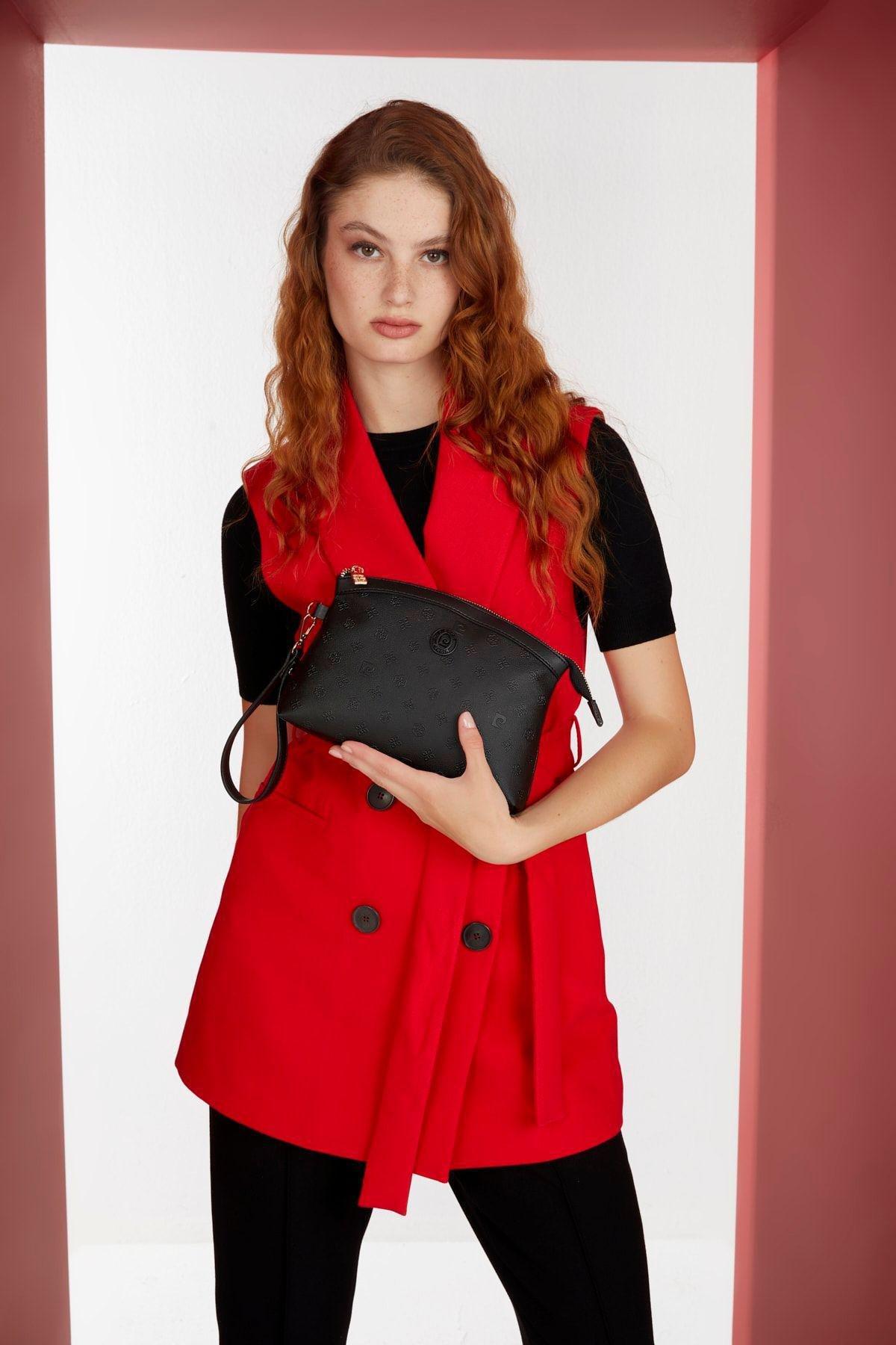Black Print Clutch Bag, C101_6784, large image number 0
