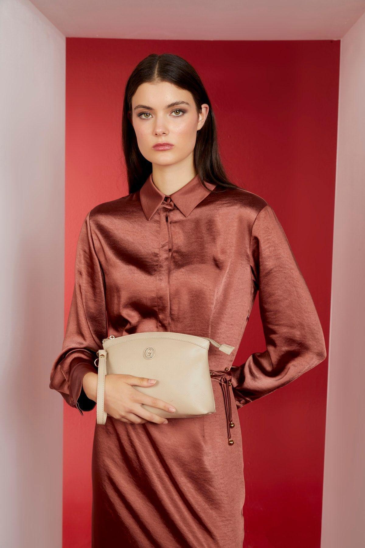 Beige Print Clutch Bag, C101_6785, large image number 0