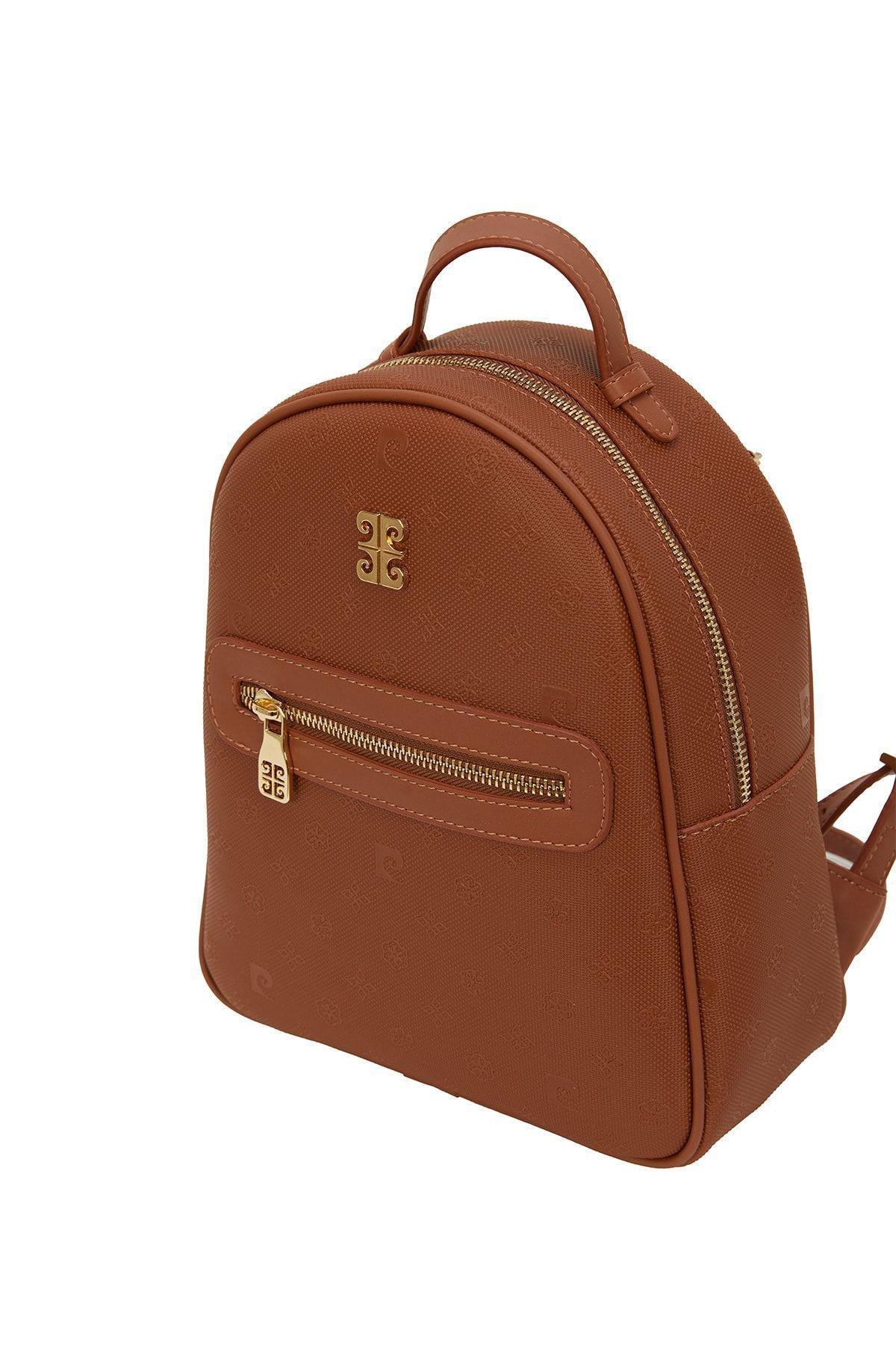 Brown Print Backpack, C101_6779, large image number 0