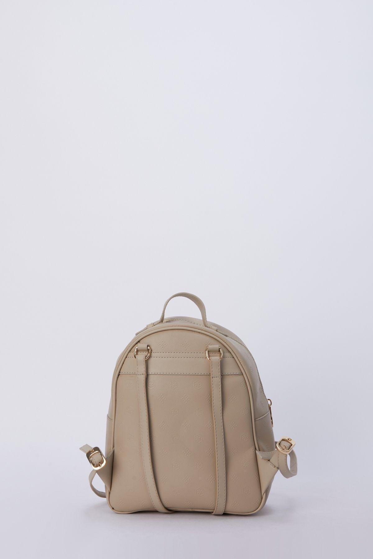 Beige Print Backpack, C101_6785, large image number 0