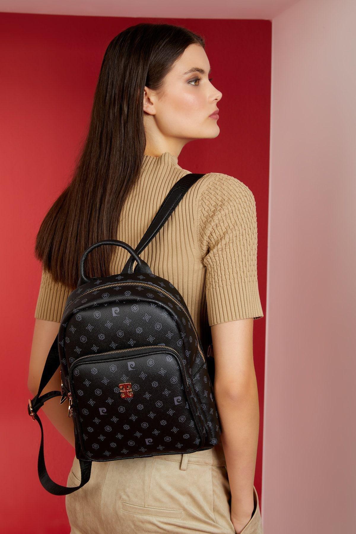 Black Monogram Backpack, C101_6495, large image number 0