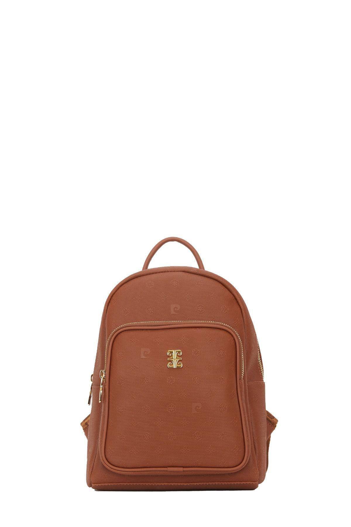 Brown Print Backpack, C101_6779, large image number 0