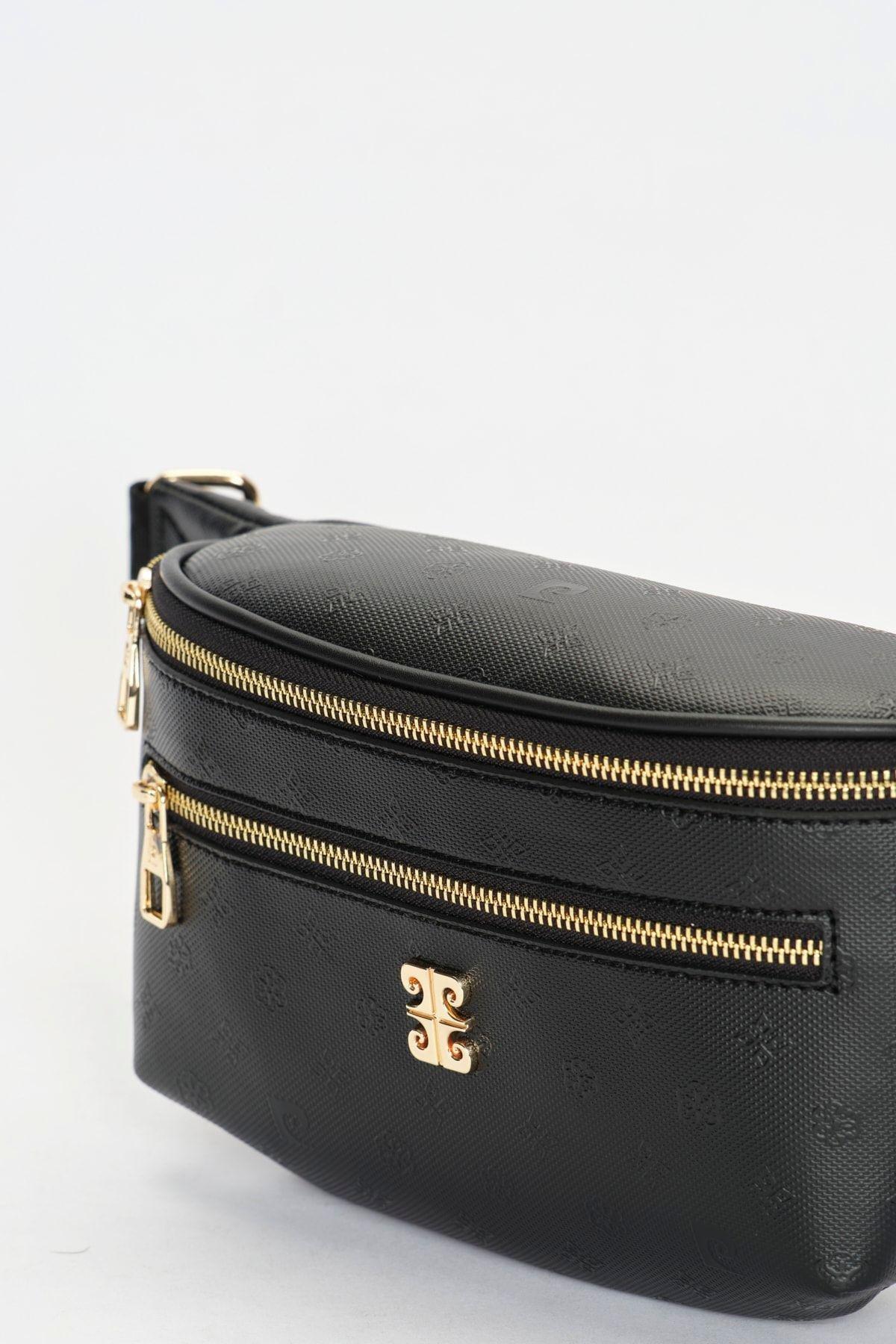 Black Print Waist Bag, C101_6836, large image number 0