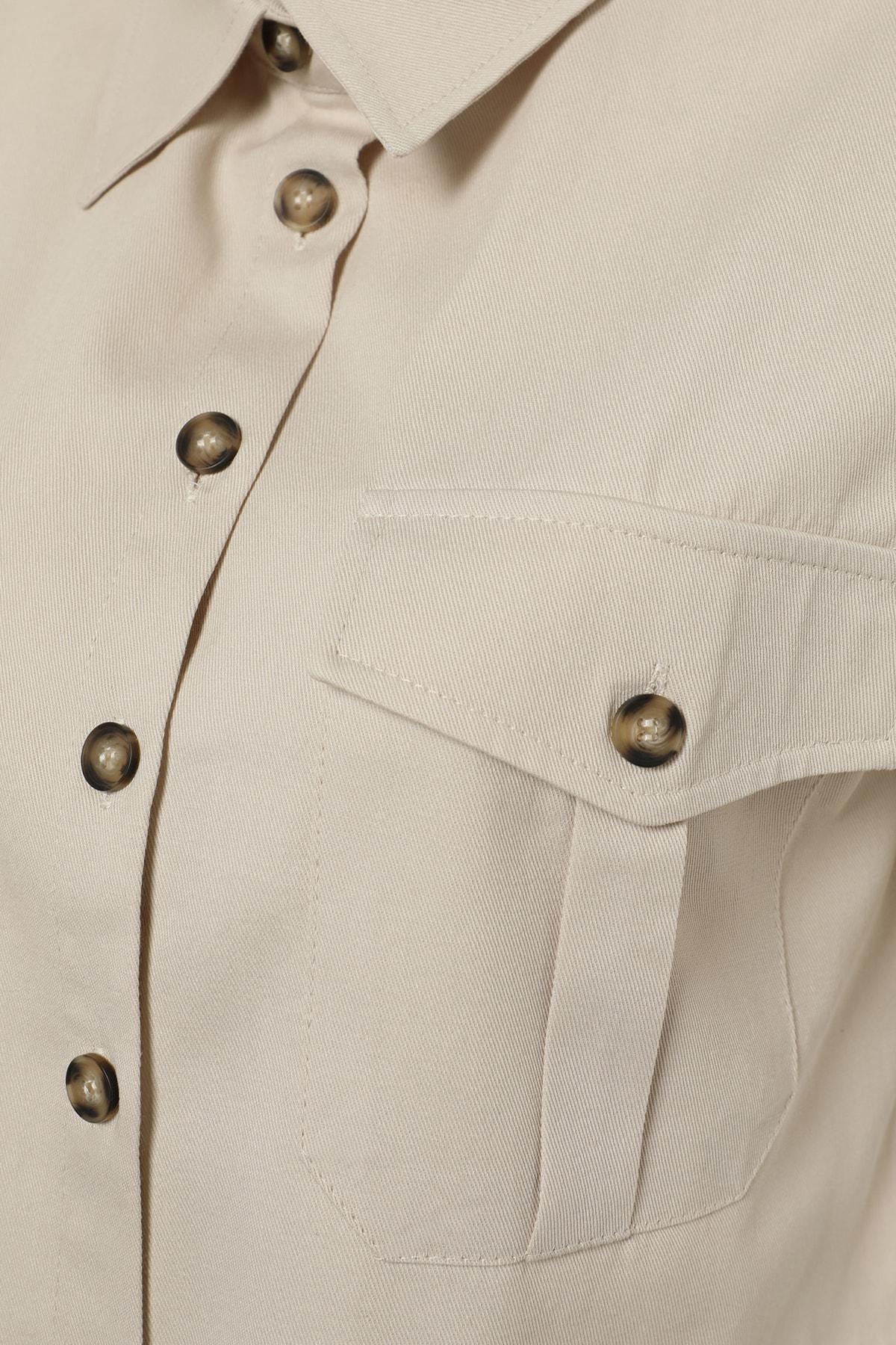 Grey Cotton Casual Collared Shirt, Gray, large image number 7