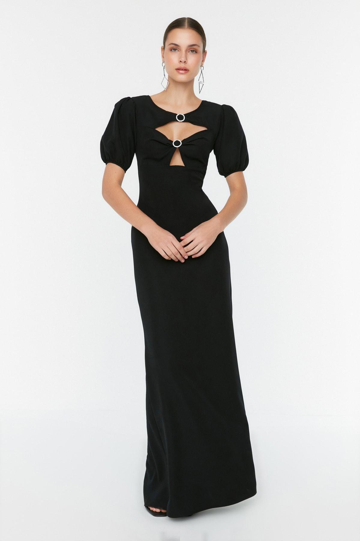 Black Shift Occasionwear Maxi Dress, , large image number 0
