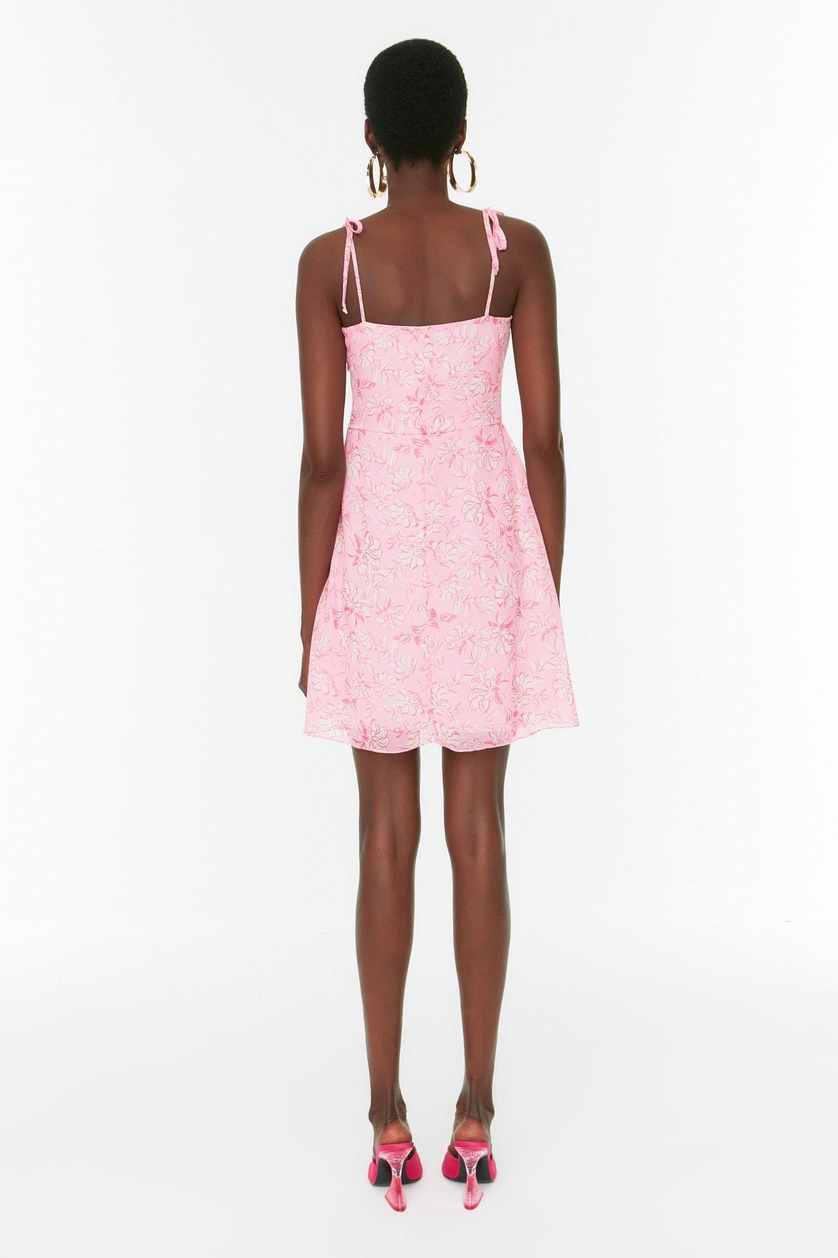 Pink Floral Mini Dress, , large image number 4