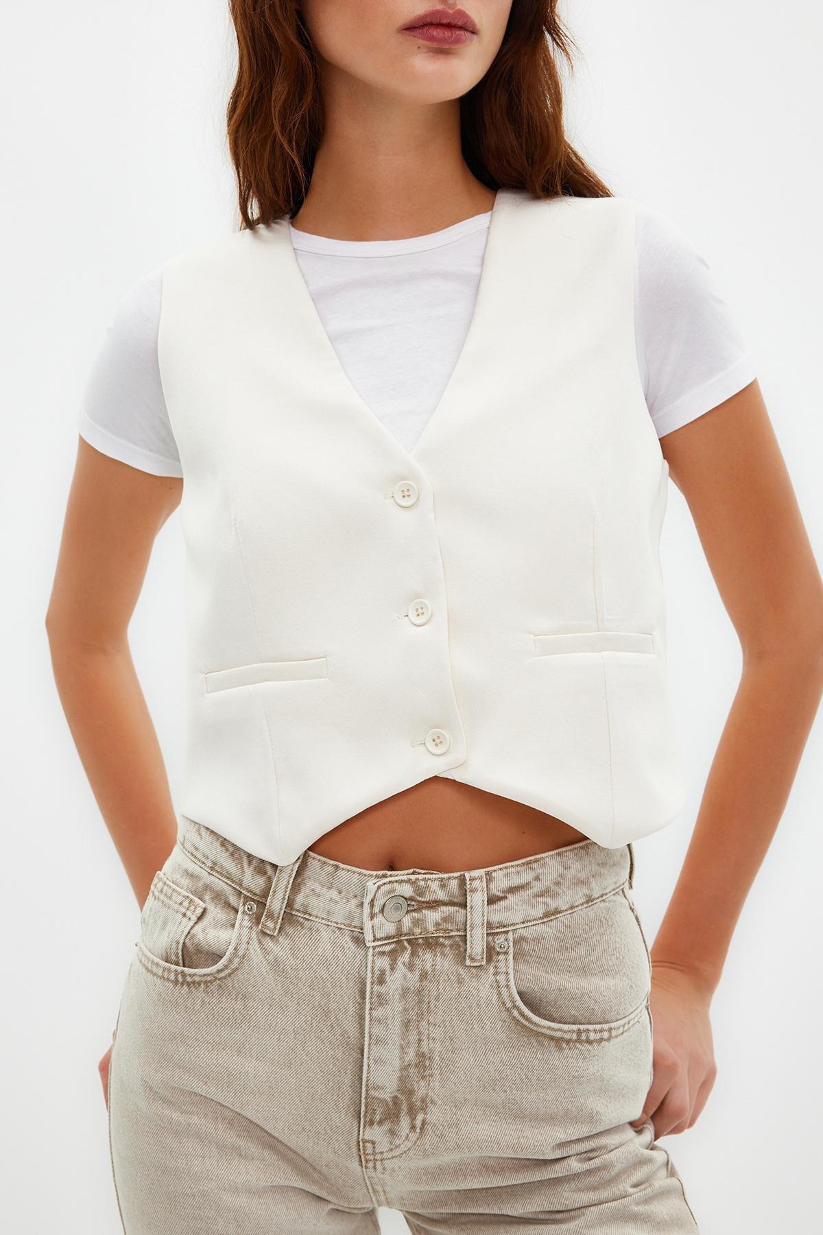 Woven Vest, , large image number 3