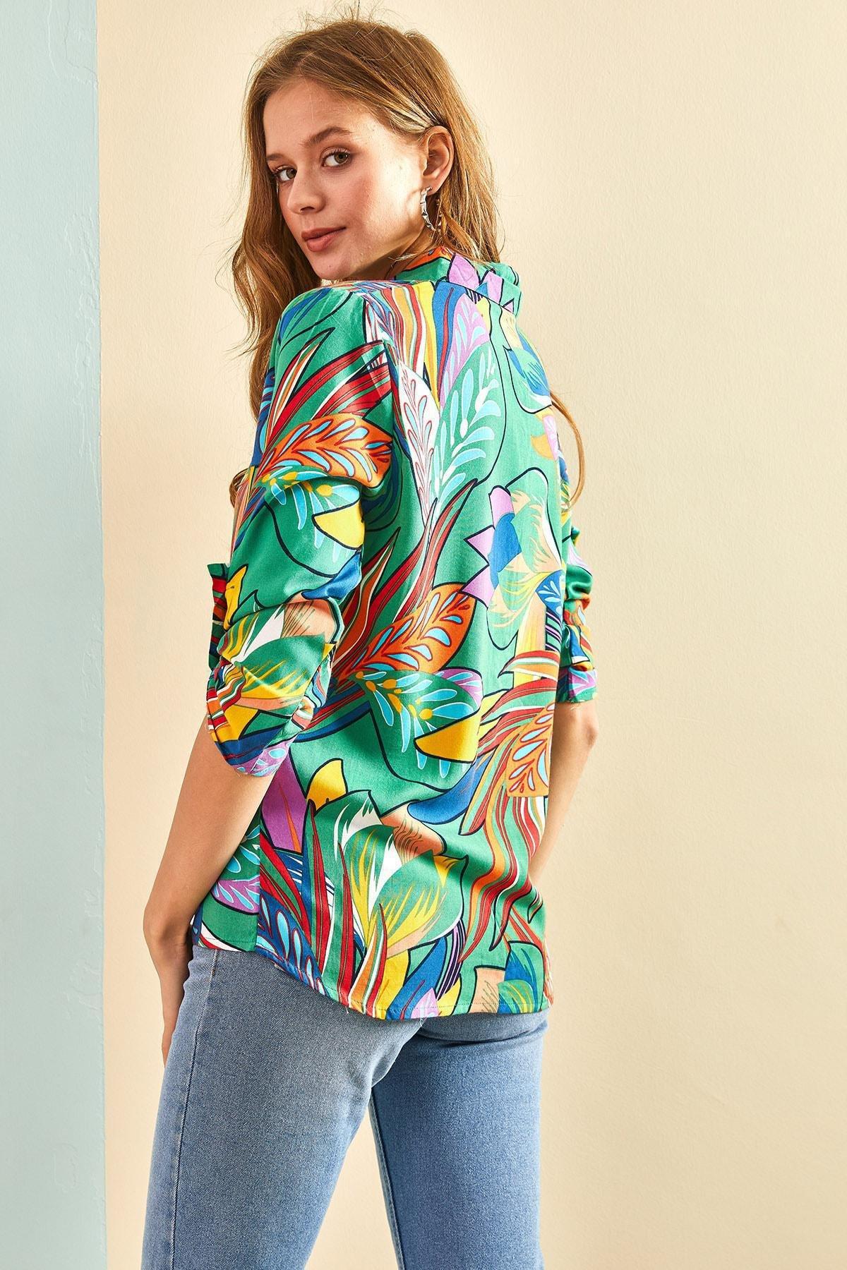 Multicolour Tropical Button Down Shirt, , large image number 1