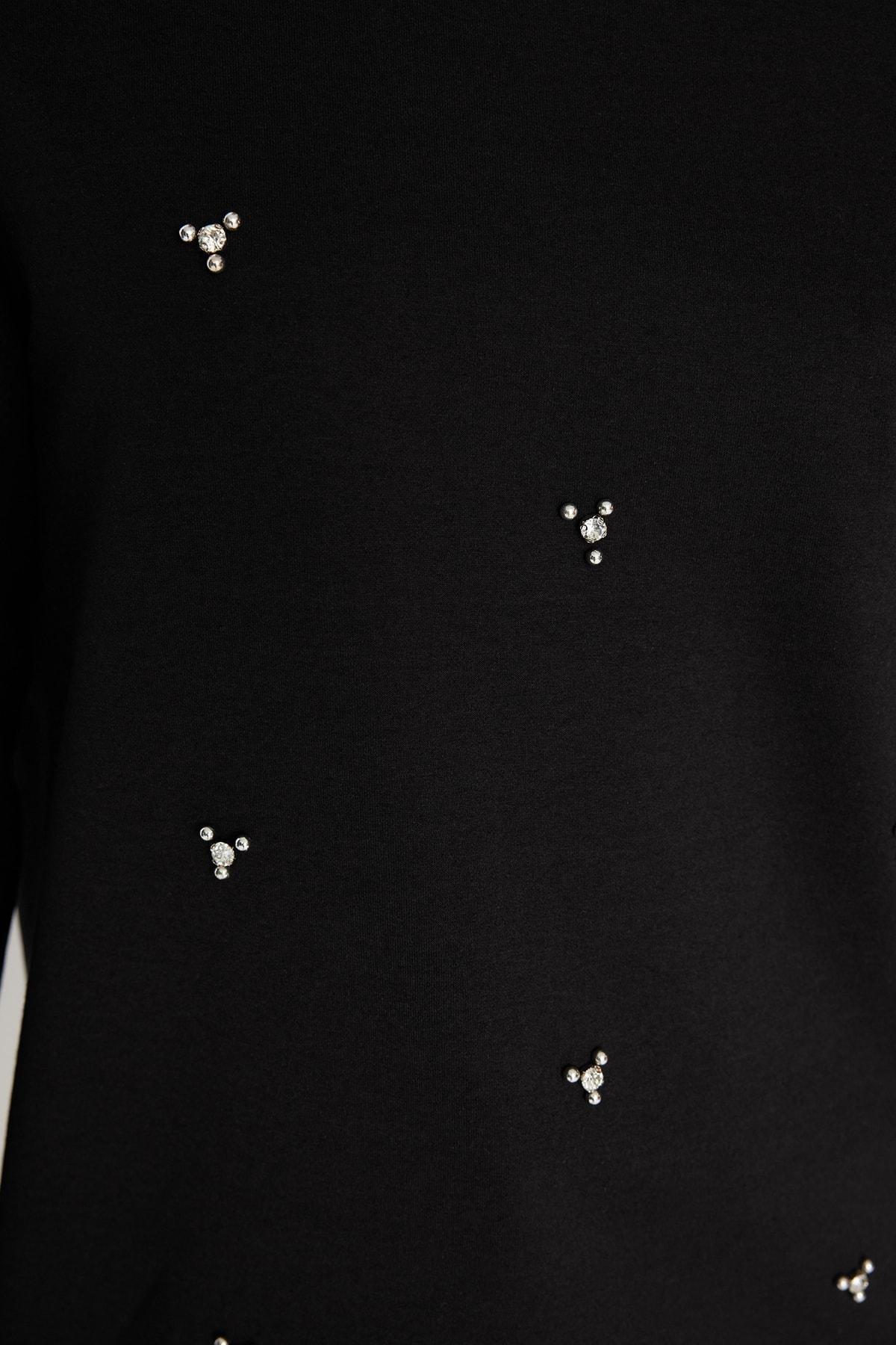 Black Crew Neck Tunic, , large image number 3