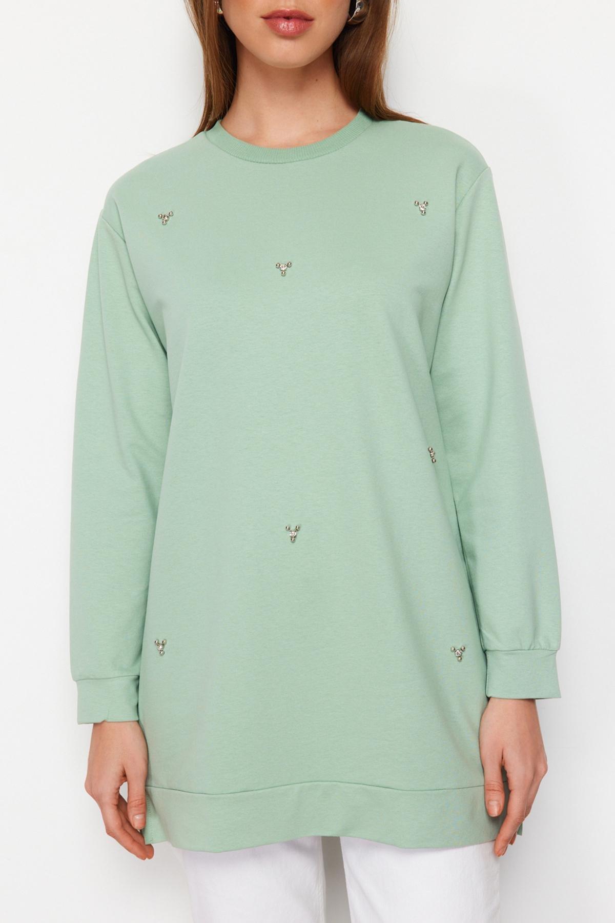Green Crew Neck Tunic, , large image number 3