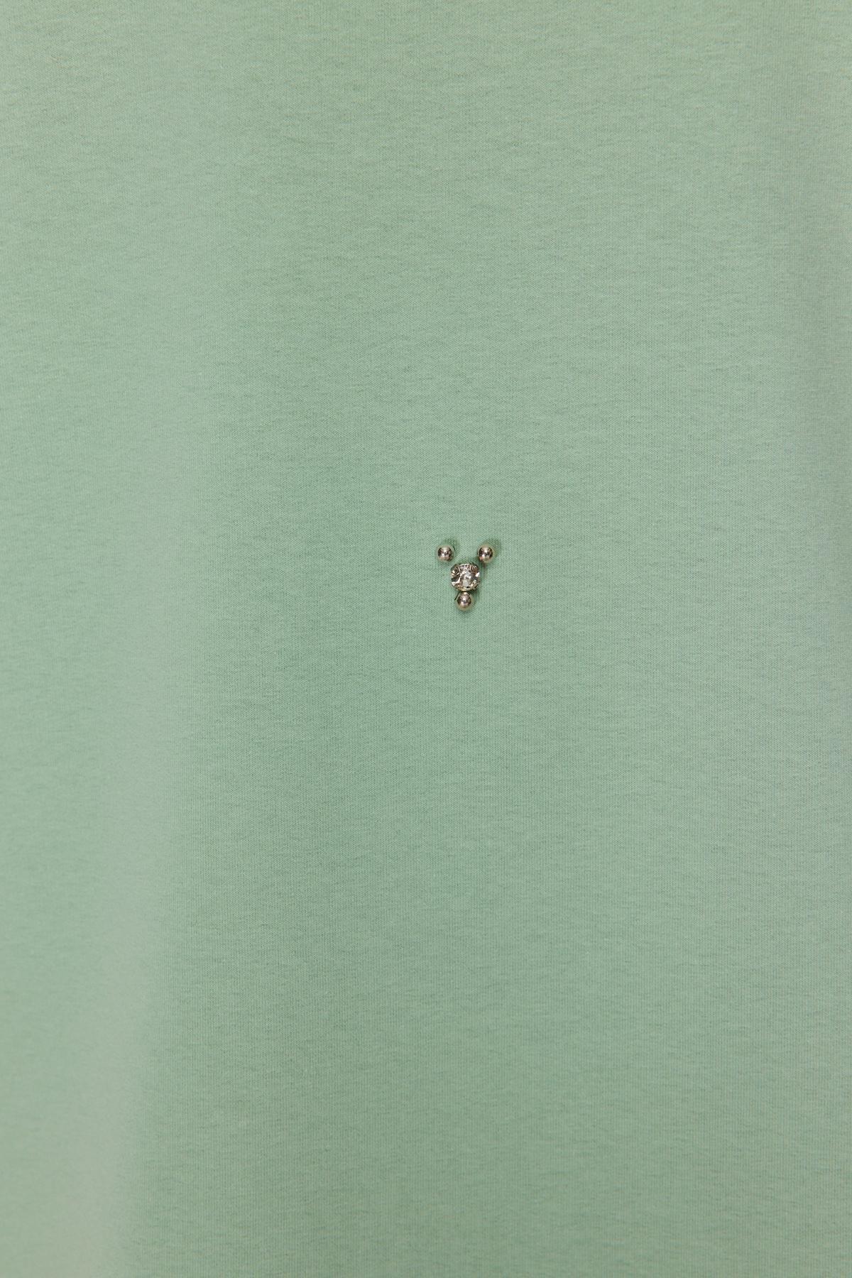 Green Crew Neck Tunic, , large image number 4