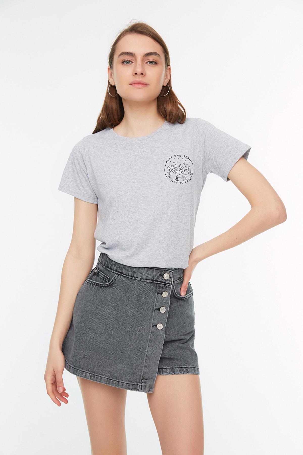Gray Slim Shorts, , large image number 2