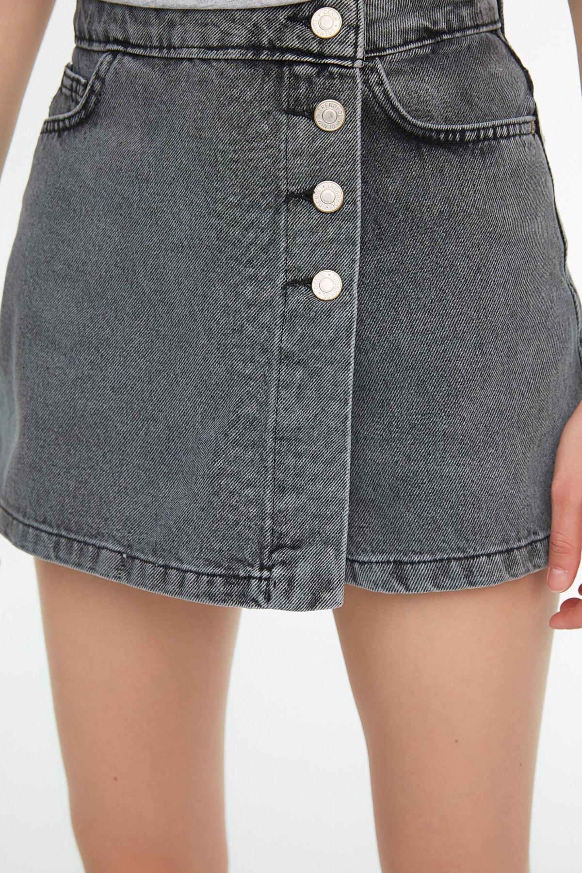 Gray Slim Shorts, , large image number 4