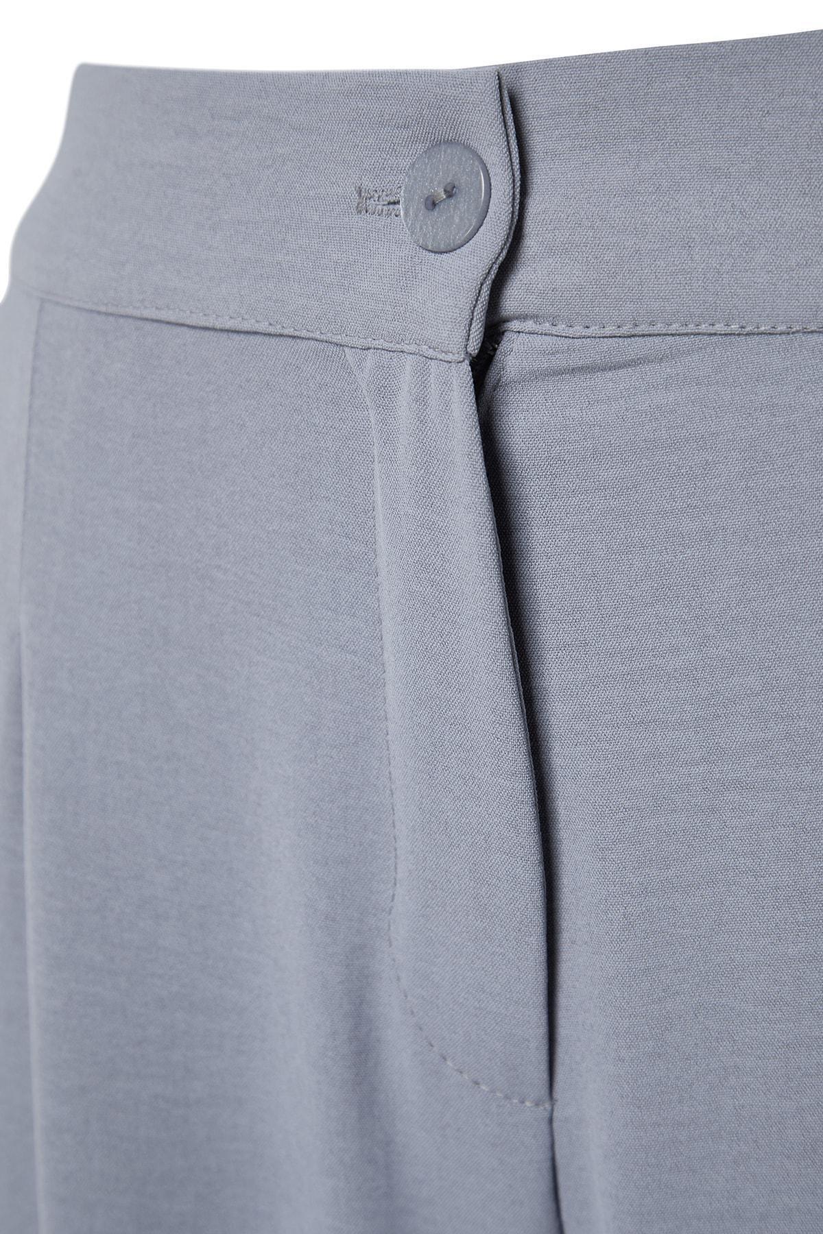 Gray Loose Plus Size Pants, , large image number 6