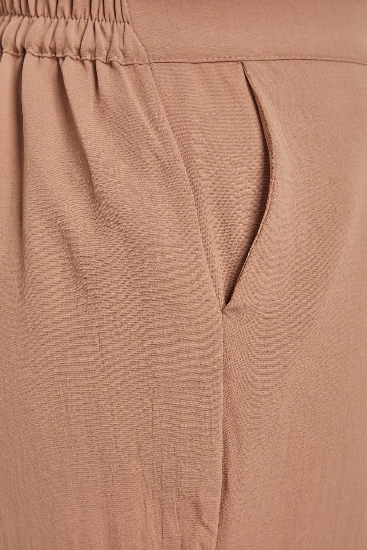 Brown Loose Plus Size Pants, , large image number 5