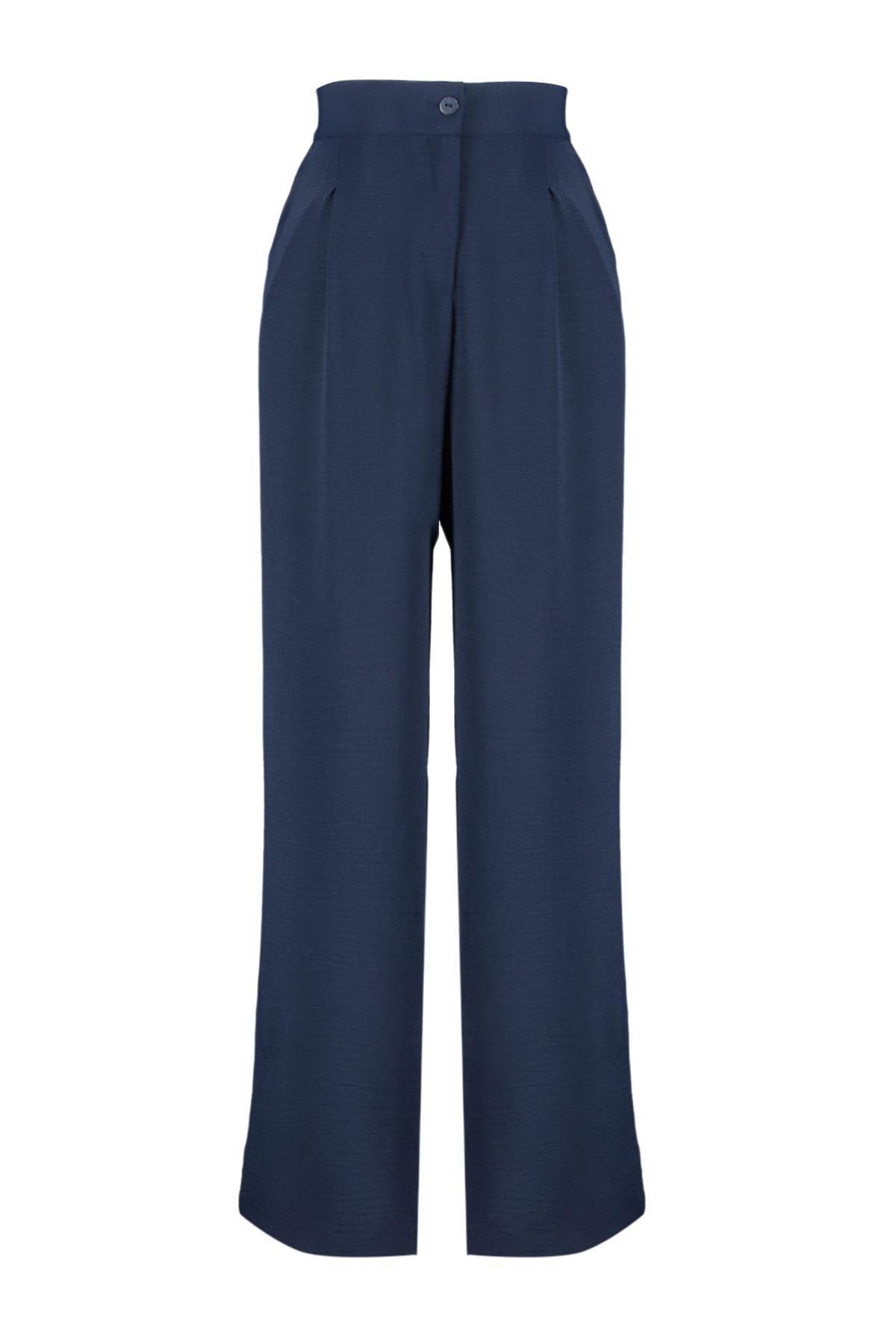 Trendyol - Blue Loose Plus Size Pants