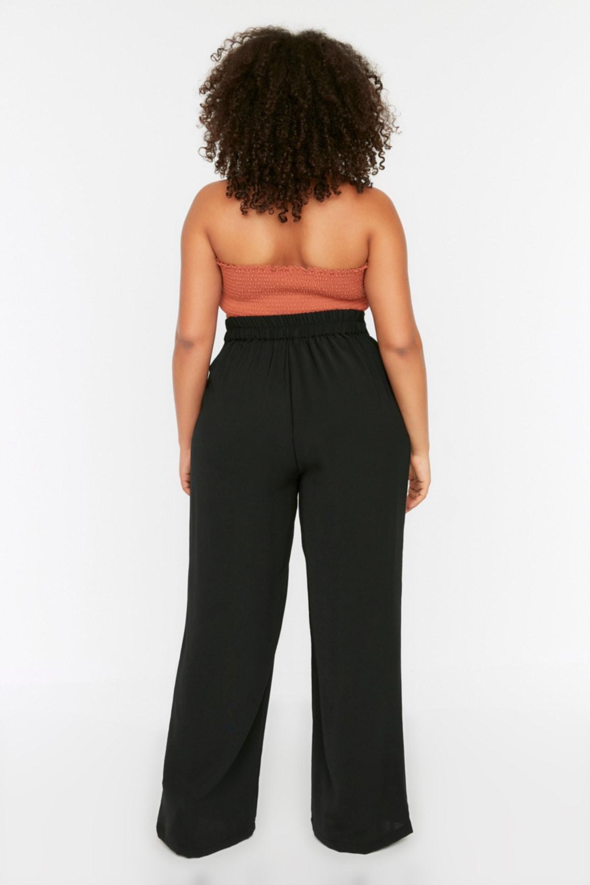 Trendyol - Black Loose Plus Size Pants