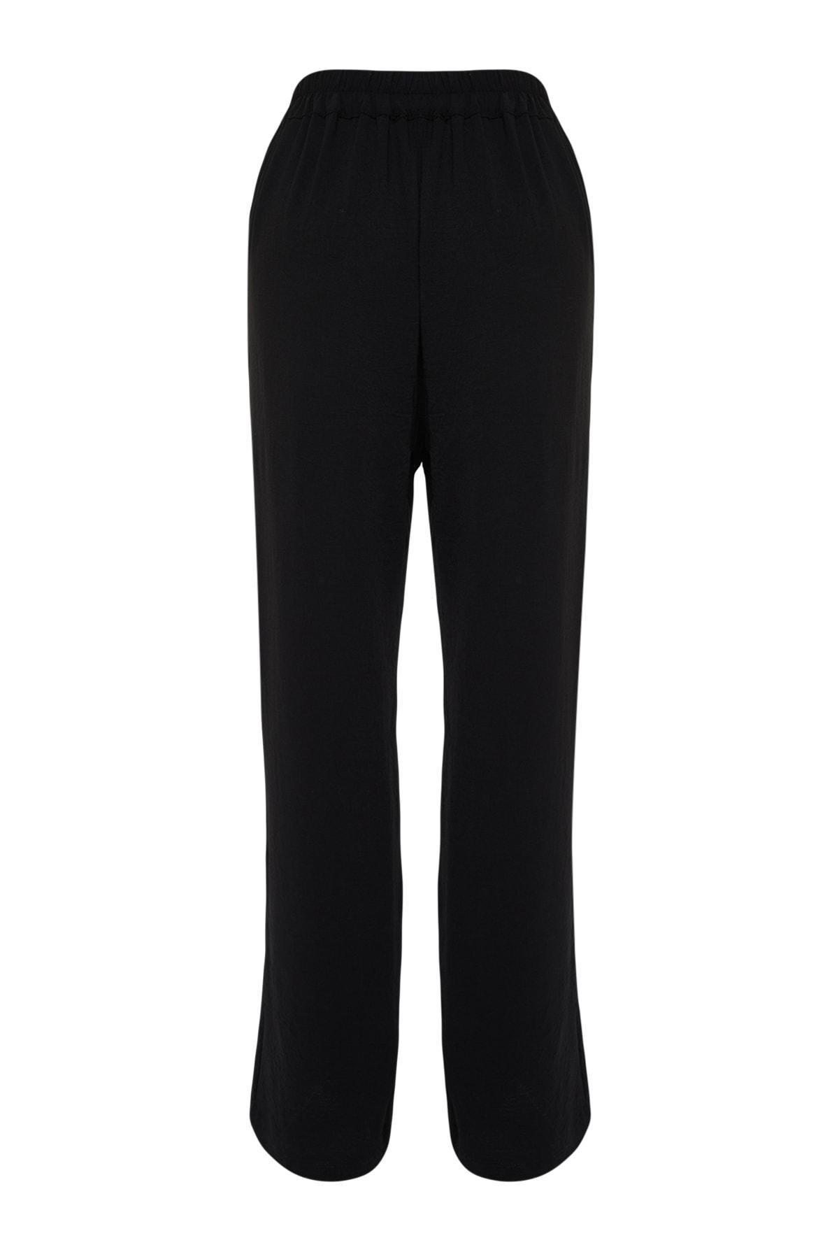 Black Loose Plus Size Pants, , large image number 5
