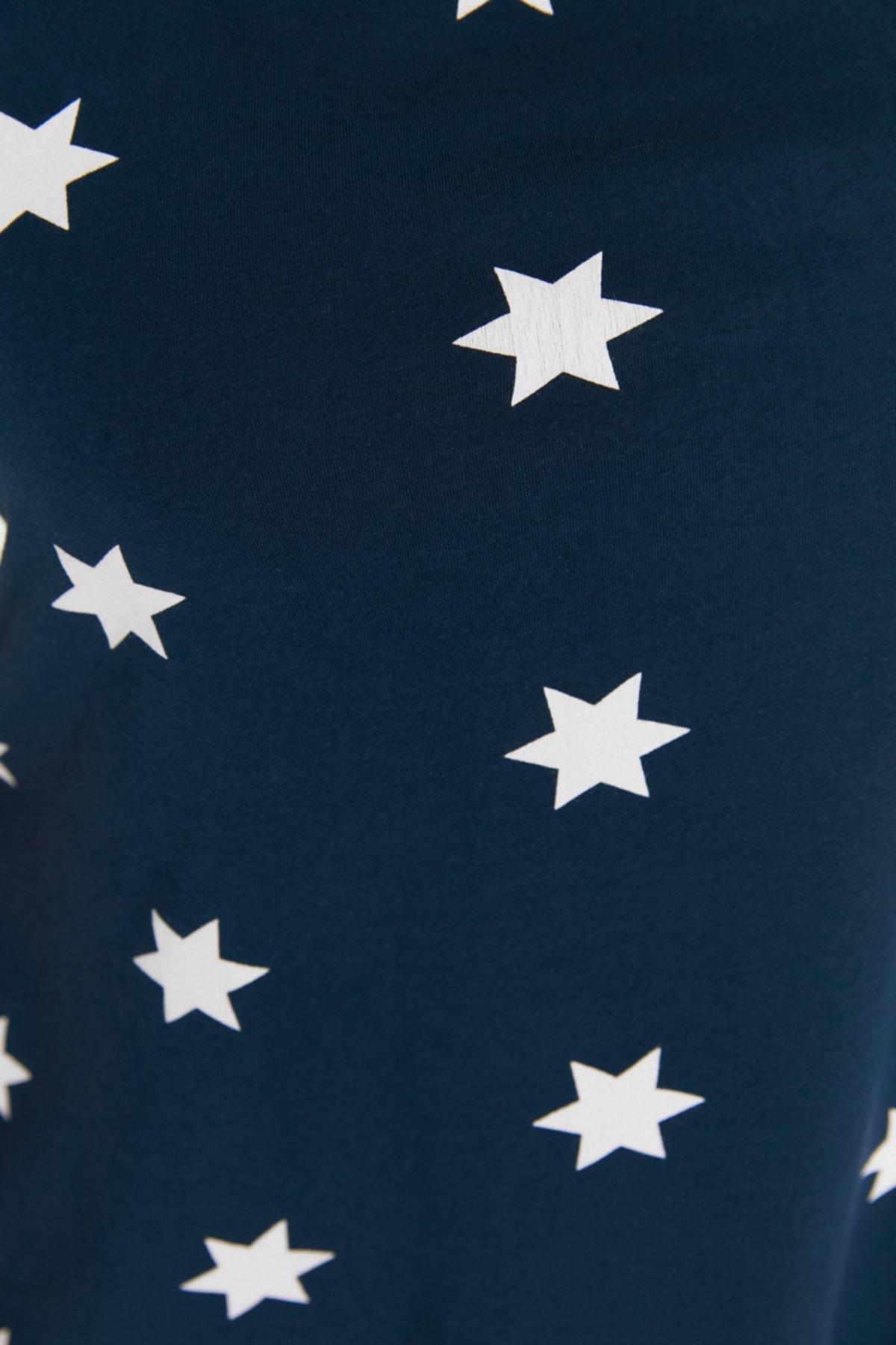 Navy Basic Plus Size Nightgown, , large image number 3