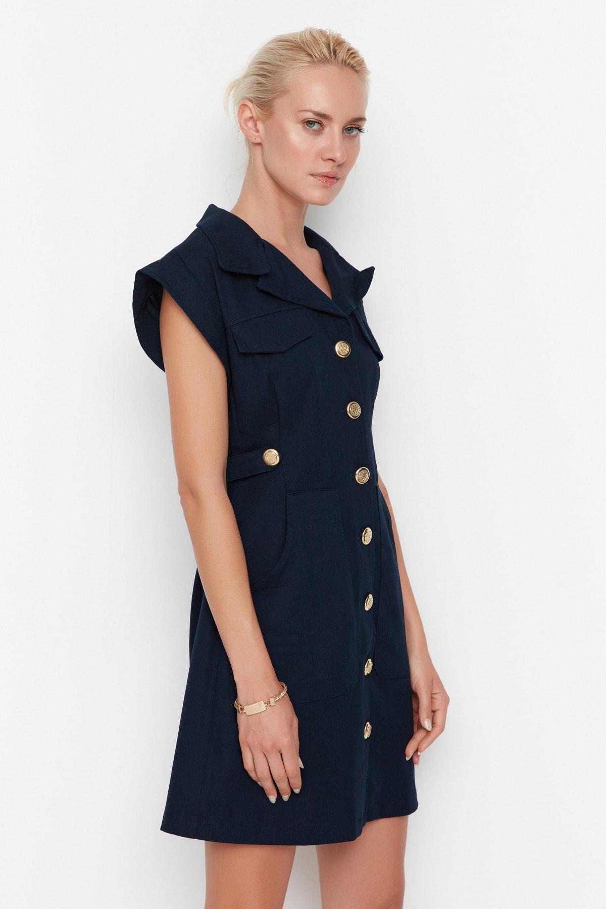 Blue Basic Dress, , large image number 0