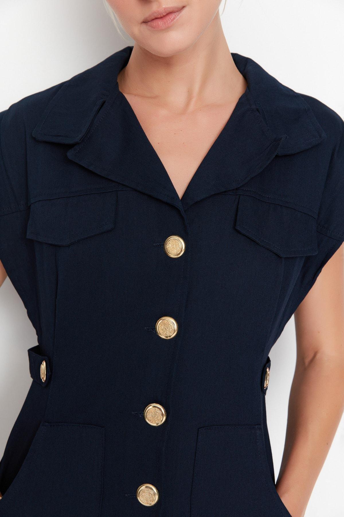 Blue Basic Dress, , large image number 3