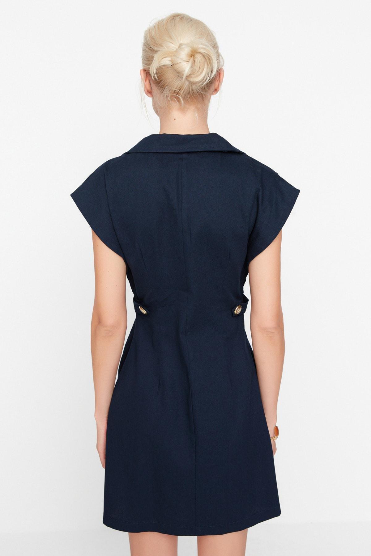 Blue Basic Dress, , large image number 4