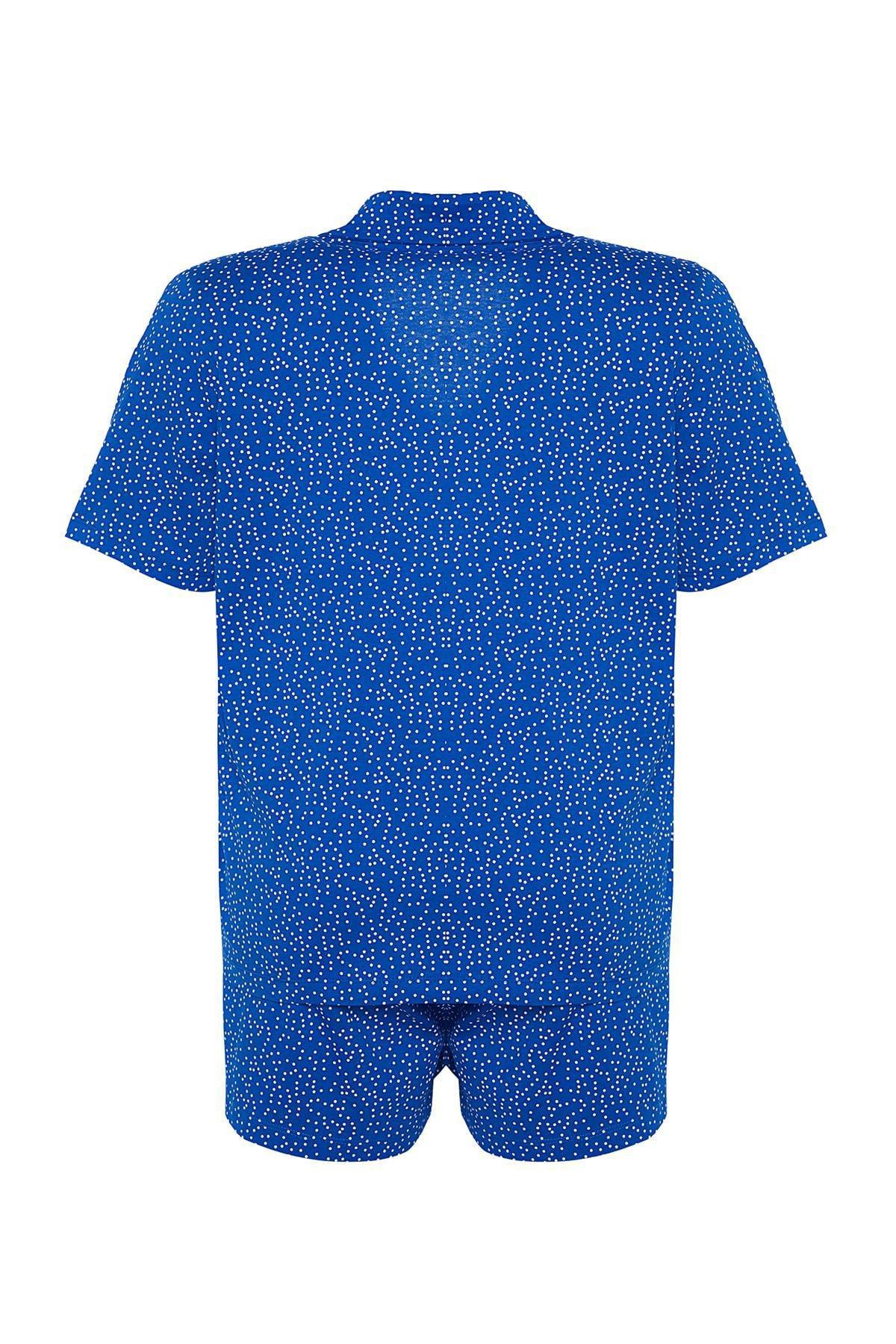 Navy Regular Plus Size Pajama Set, , large image number 7