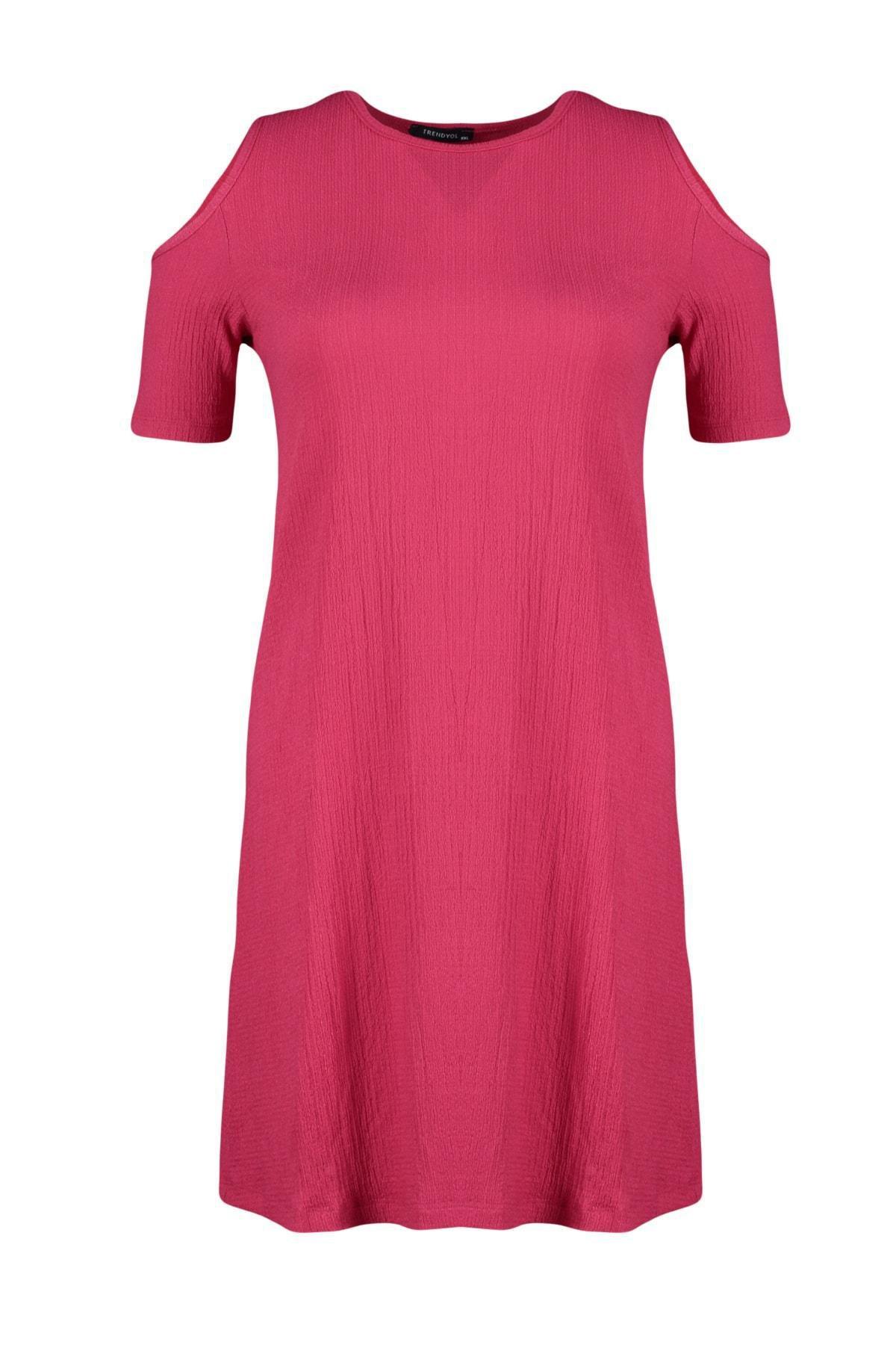 Pink A-Line Plus Size Dress, , large image number 5