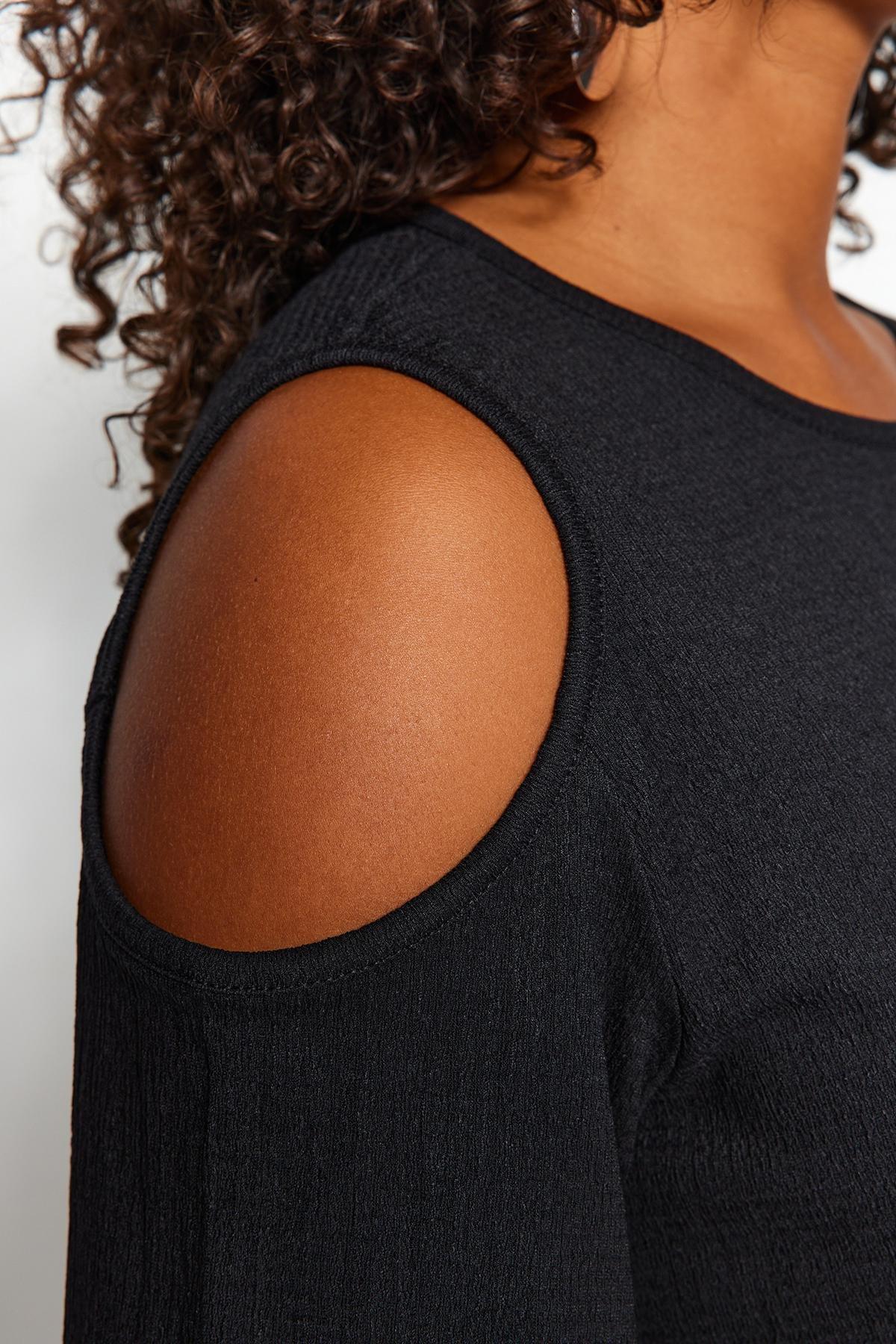 Black A-Line Plus Size Dress, , large image number 5