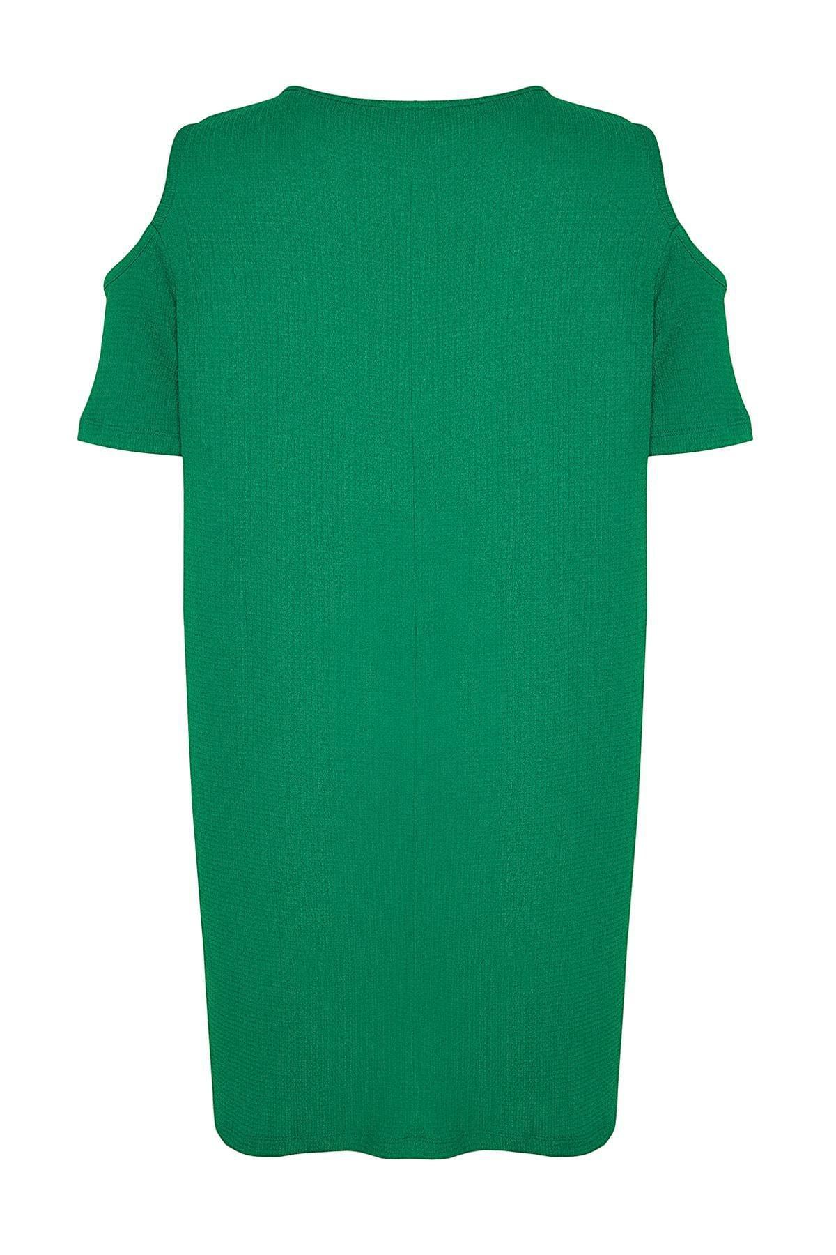 Green A-Line Plus Size Dress, , large image number 7