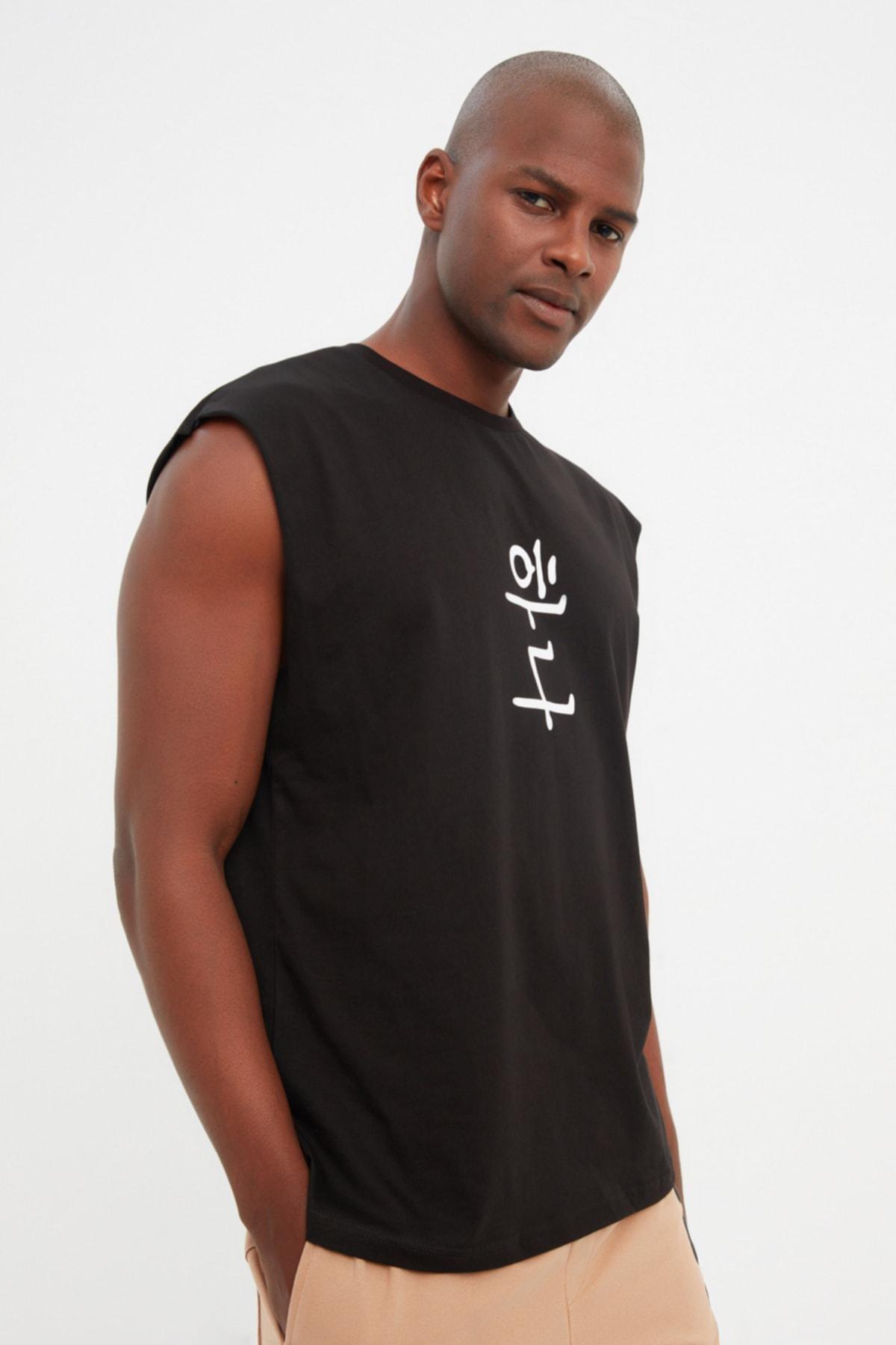 Black Oversize Camisole, Black, medium