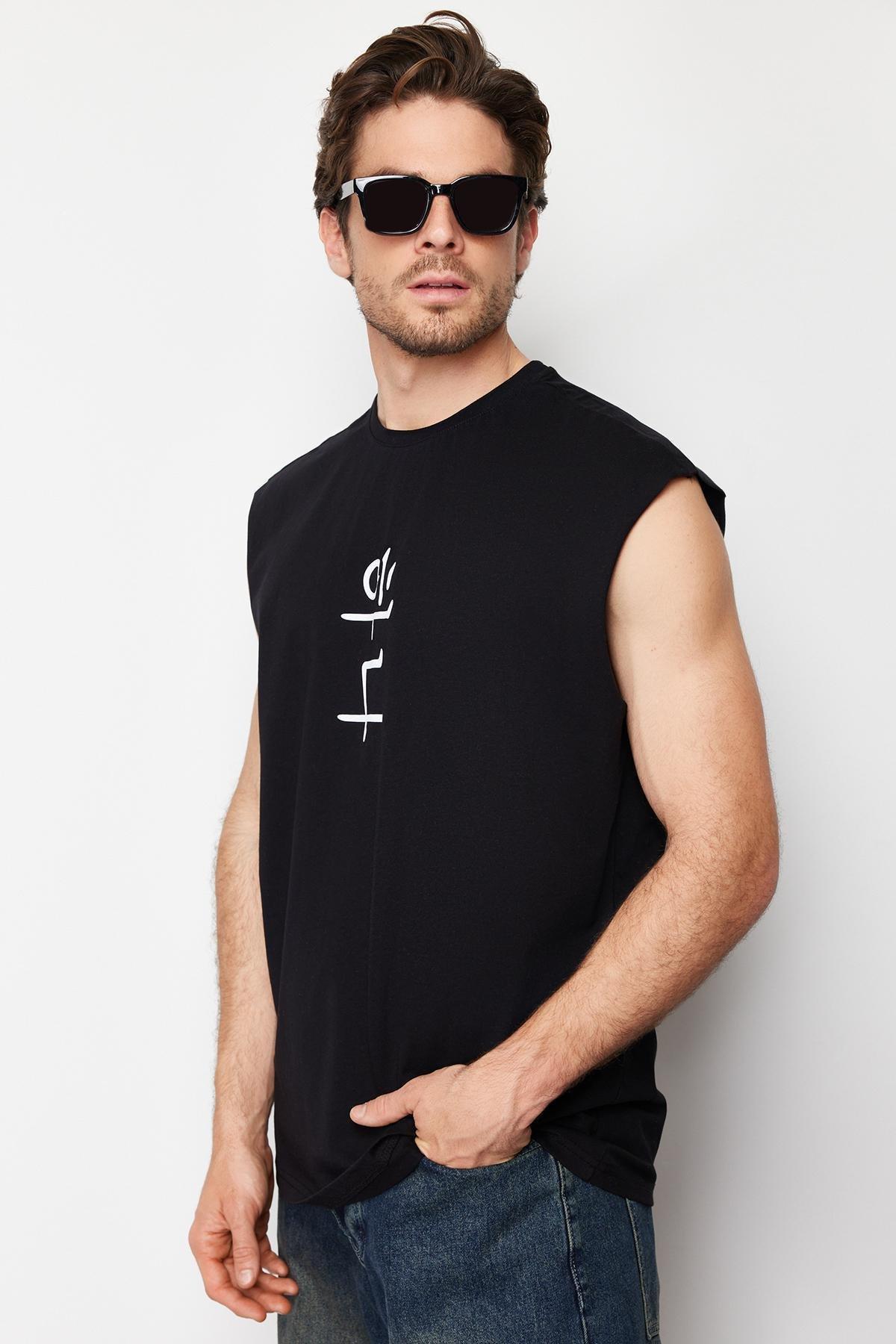 Black Oversize Camisole, Black, large image number 3