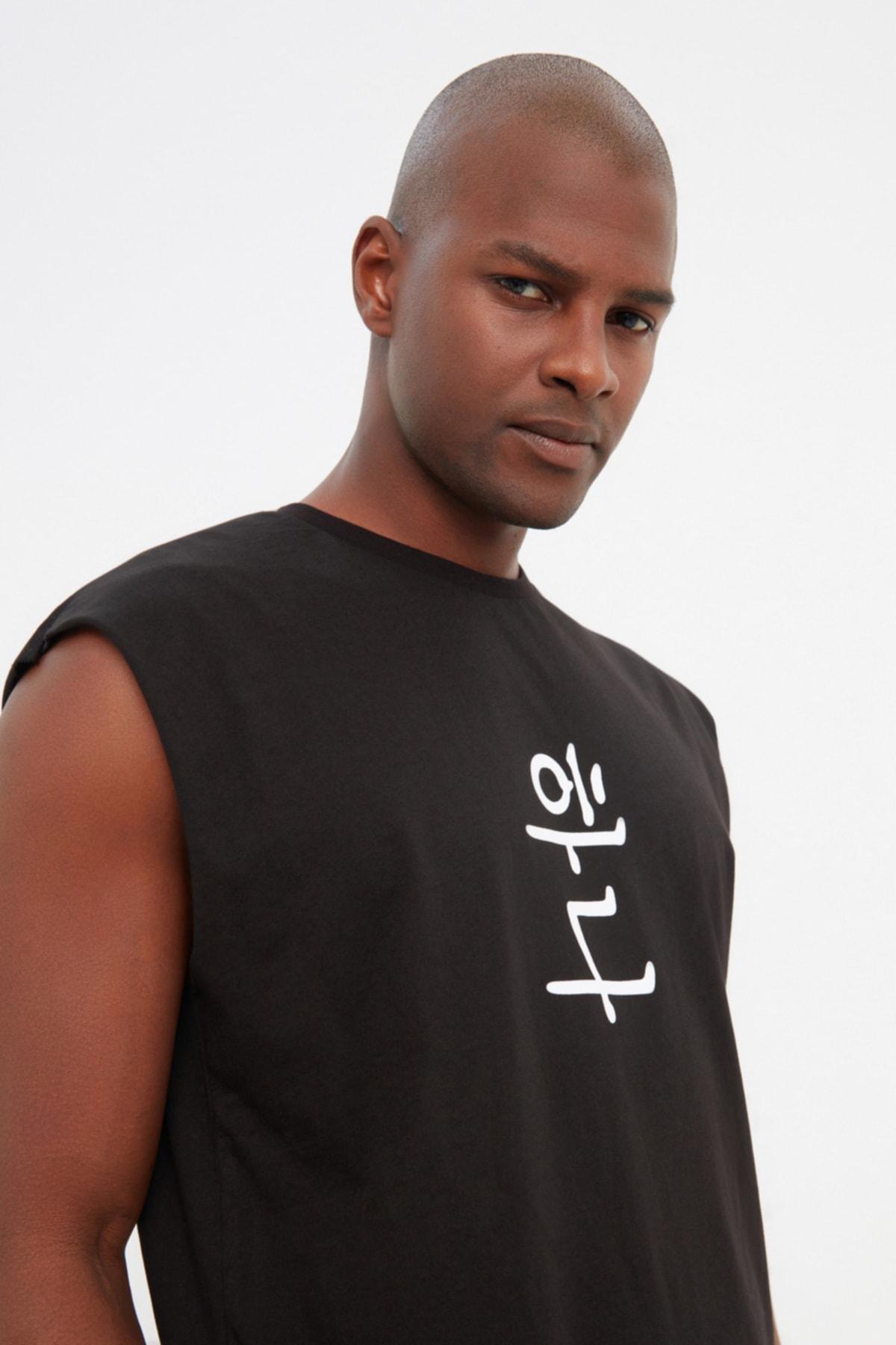 Black Oversize Camisole, Black, large image number 5